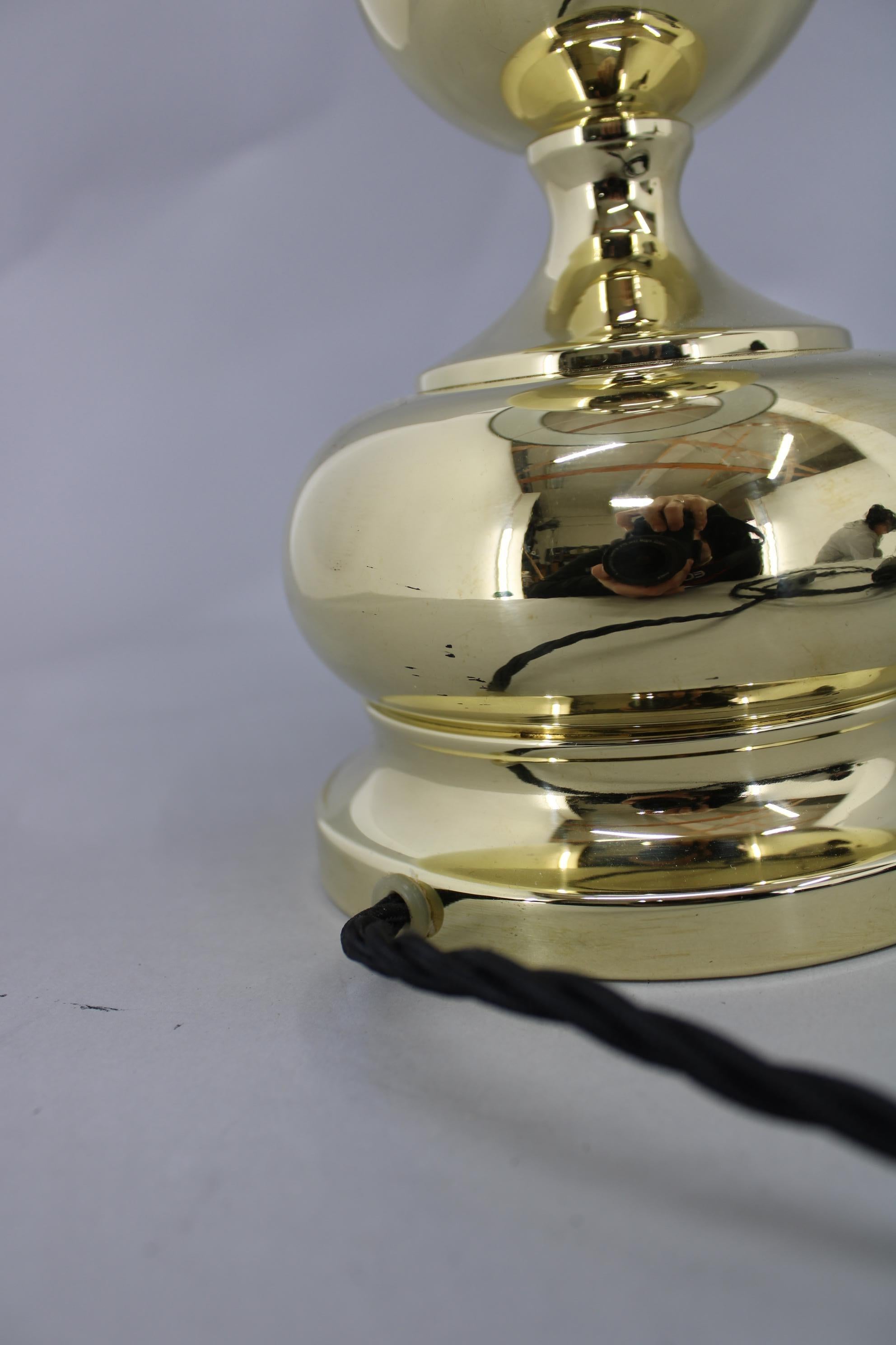 1950s Brass Table Lamp, Denmark For Sale 2