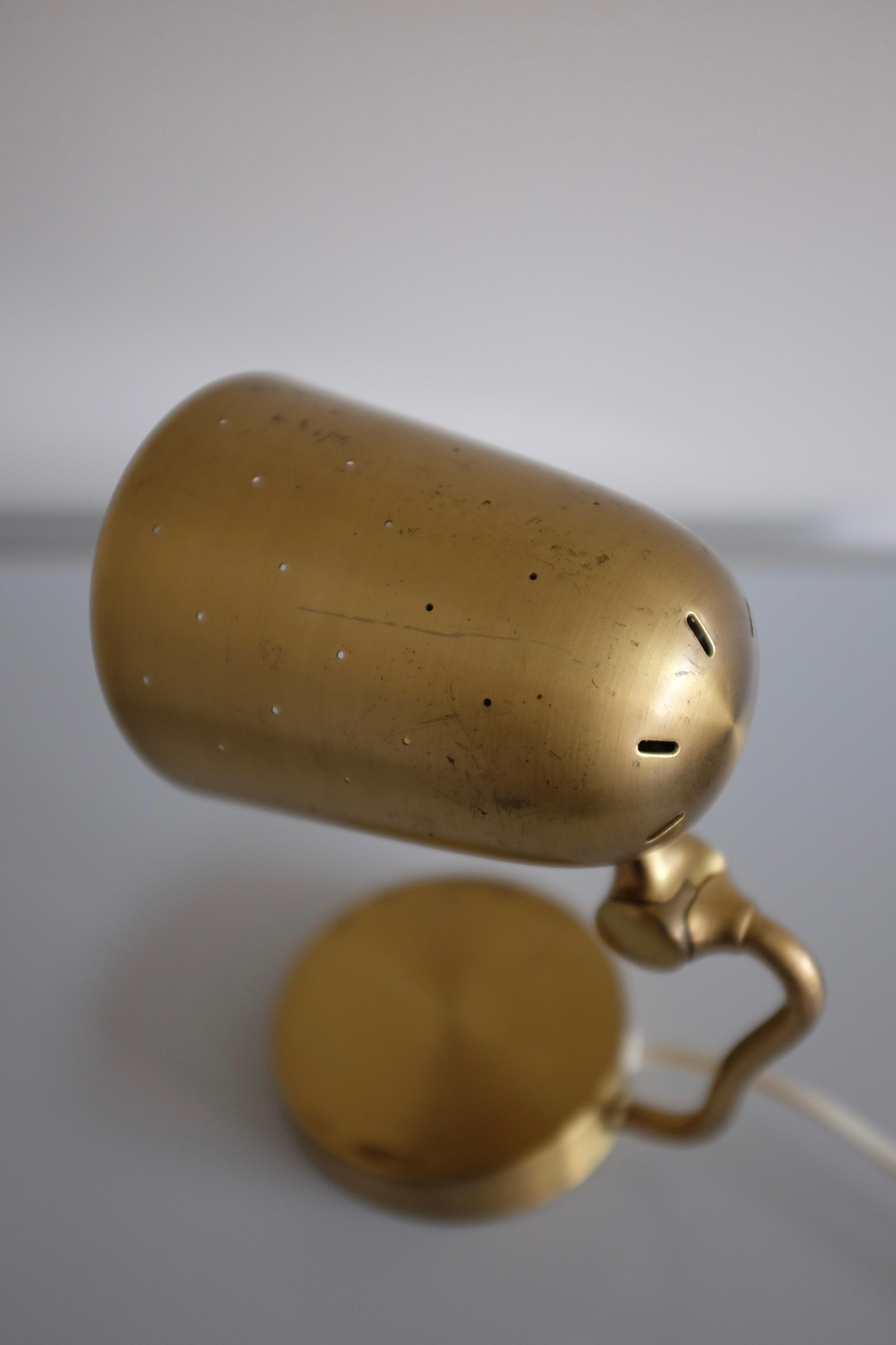 Mid-20th Century 1950s Brass Table Lamp from Boréns, Sweden For Sale