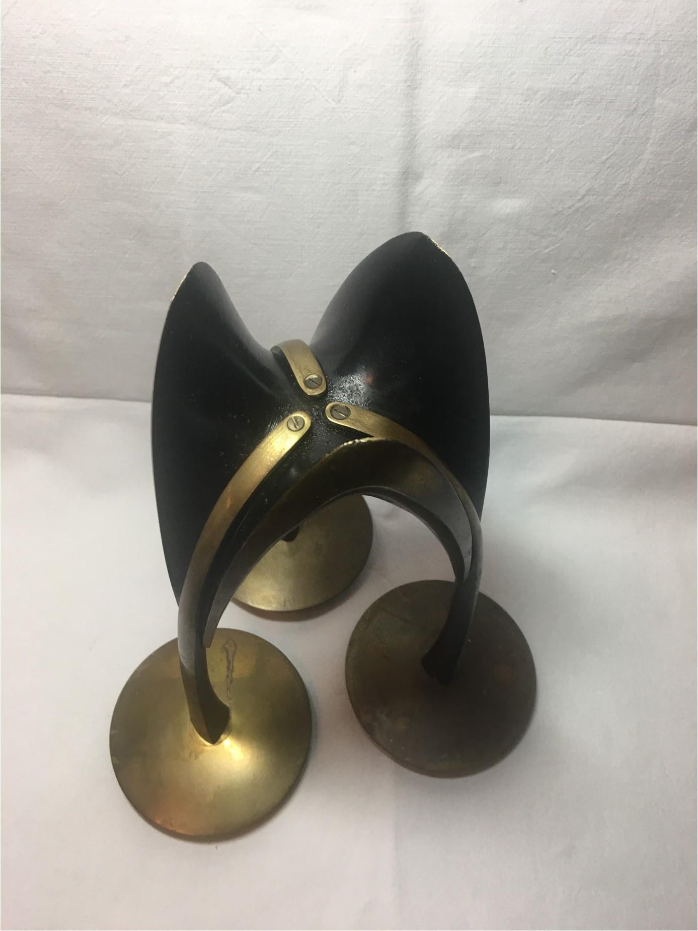 1950s Brass Three-Armed Candleholder by Klaus Ullrich for Faber & Schumacher For Sale 5