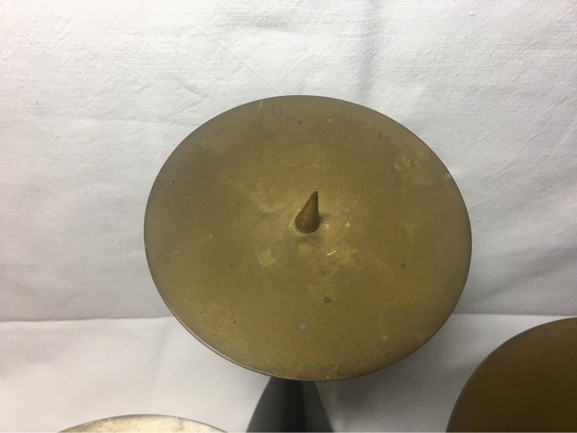 1950s Brass Three-Armed Candleholder by Klaus Ullrich for Faber & Schumacher For Sale 4