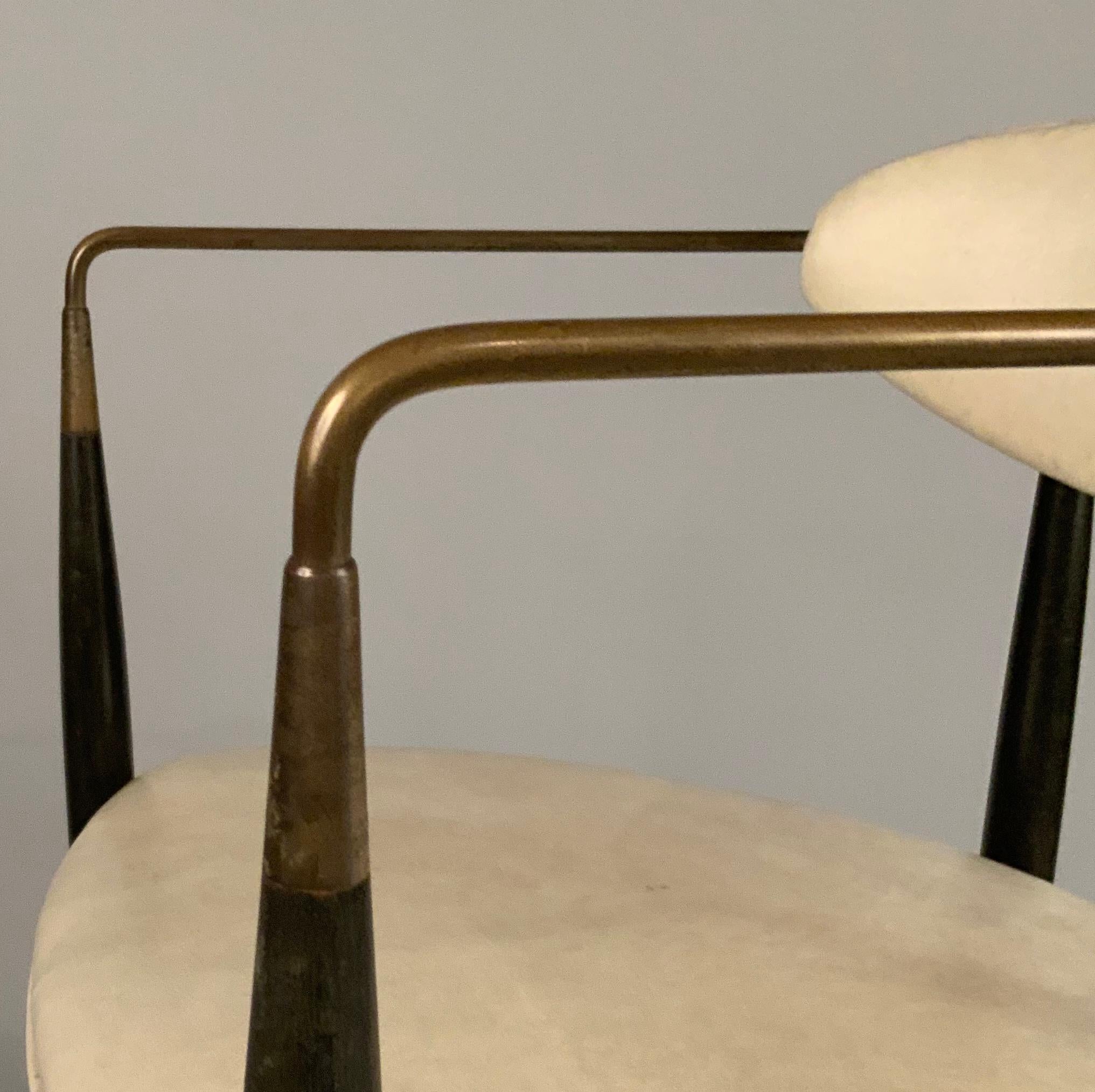 Mid-20th Century 1950's Brass 'Viscount' Armchair by Dan Johnson for Selig