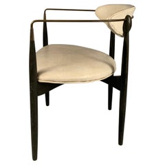 Poltrona 'Viscount' in ottone del 1950 di Dan Johnson per Selig