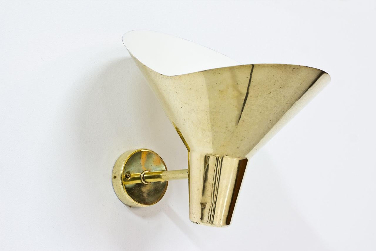 1950s Brass Wall Lamps by Hans Bergström, Sweden In Good Condition In Stockholm, SE
