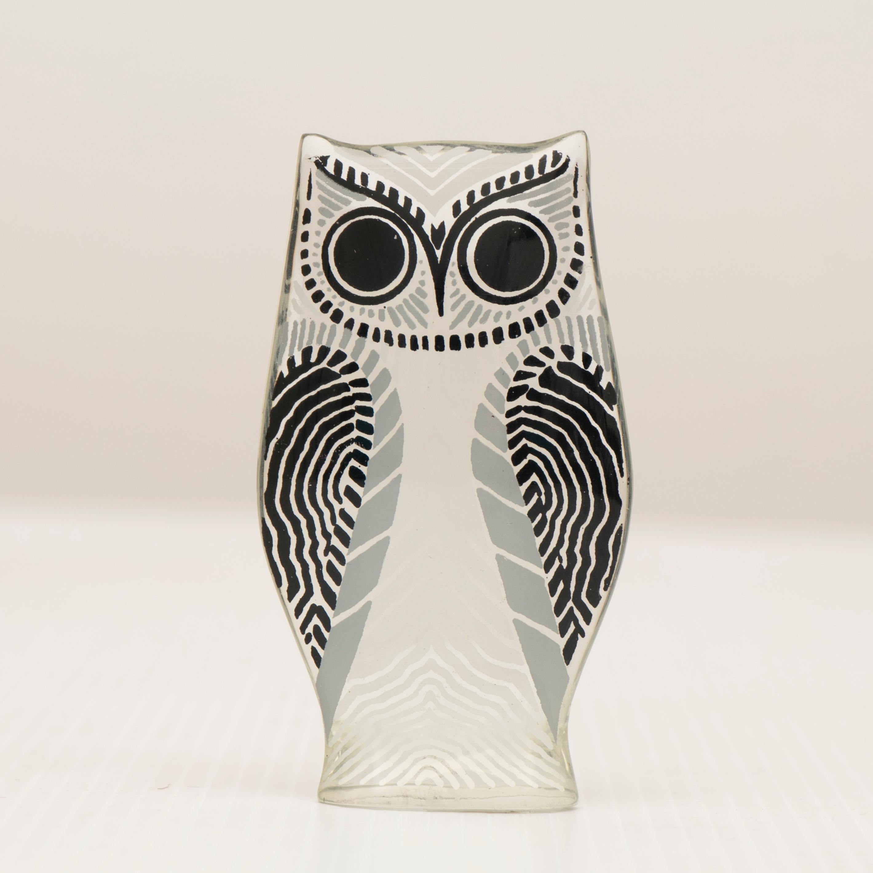 Mid-Century Modern 1950s Brazilian Abraham Palatnik Acrylic Owl