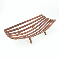 1950s Brazilian Architectural Rosewood Bowl Mid-Century Modernist Construction
