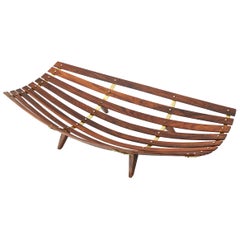 1950s Brazilian Architectural Rosewood Bowl Mid-Century Modernist Construction