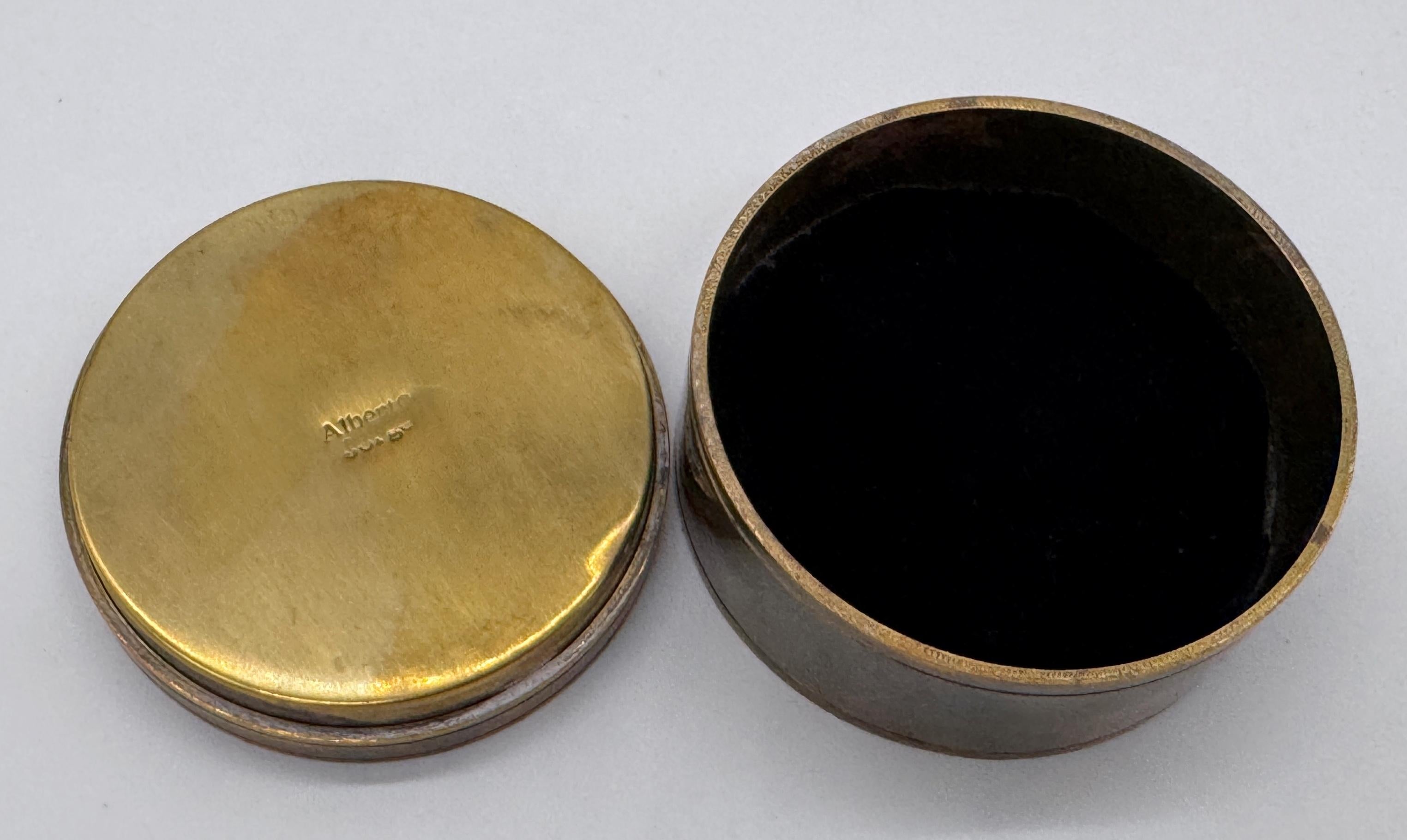 1950s Brazilian Bronze Souvenir Box with Inlaid Historic Coins by Alberti For Sale 2