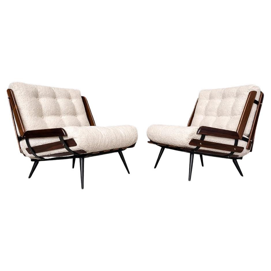 1950s Brazilian Modern Armchairs by Carlo Hauner 
Martin Eisler For Sale
