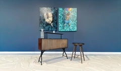 Bar brésilien de style The Modernity avec forme incurvée en deux Woods, c.1950s