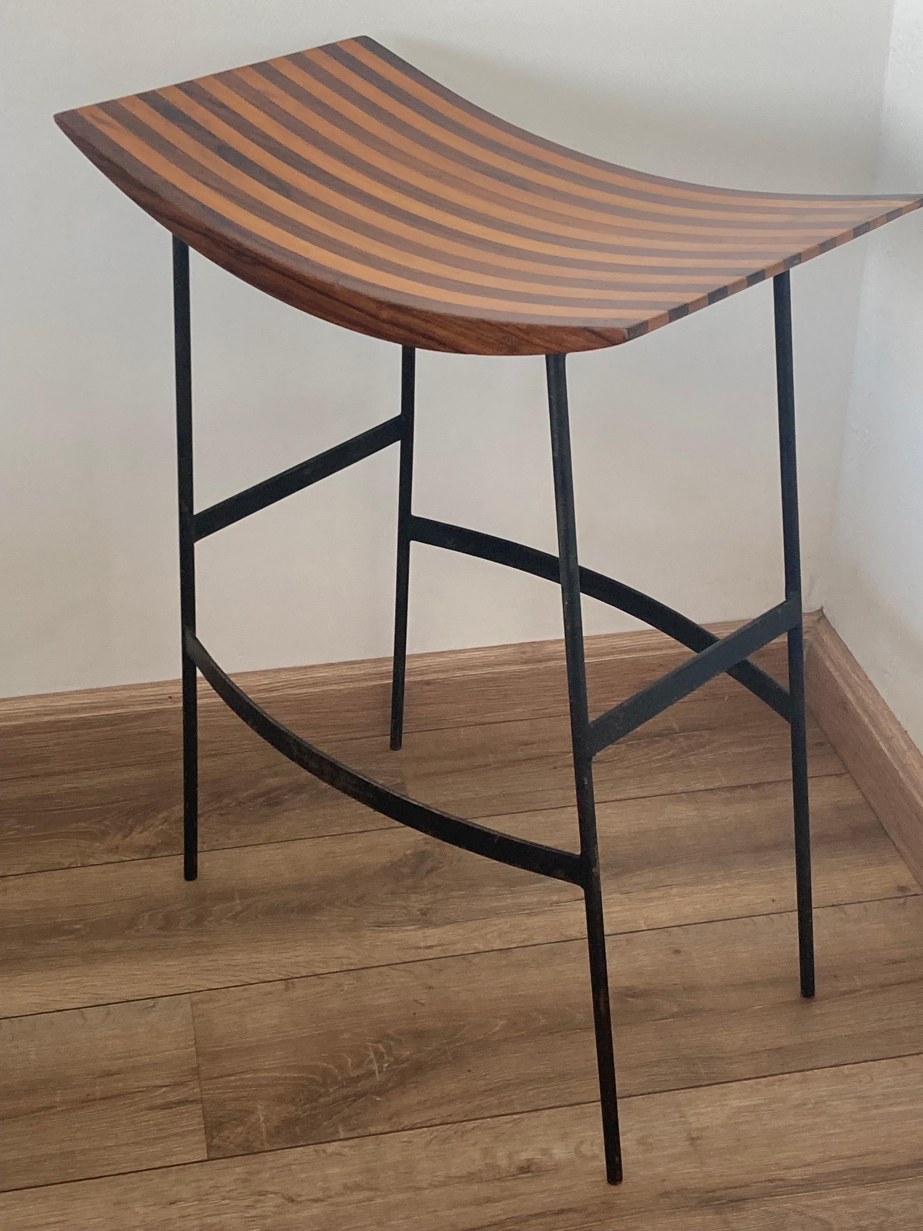 1950s Brazilian Stool by Joaquim Tenreiro In Good Condition For Sale In London, GB
