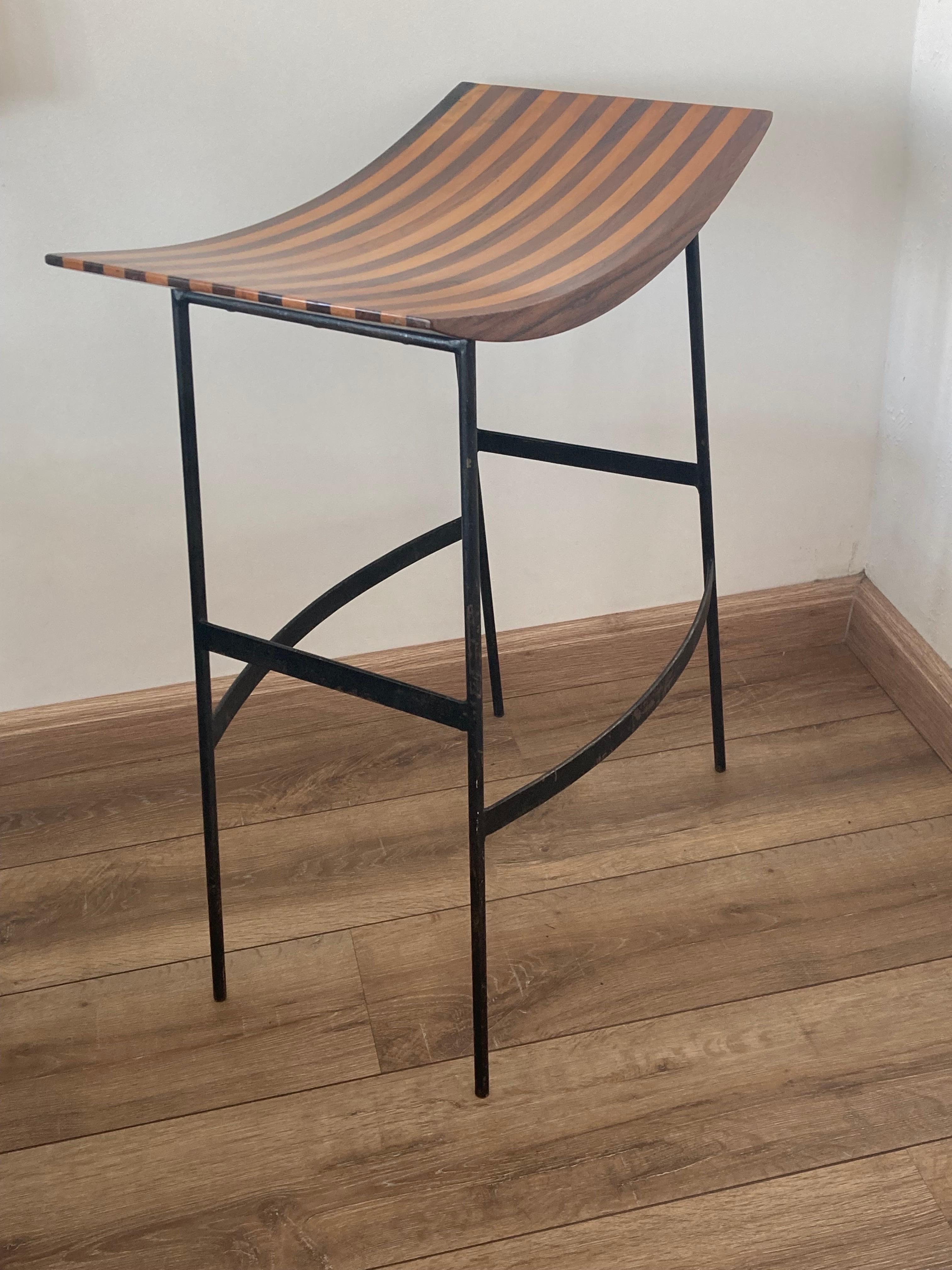 Mid-20th Century 1950s Brazilian Stool by Joaquim Tenreiro For Sale