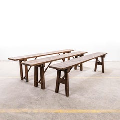 1950’s Brewers Heavy Wooden Benches Chocolate Brown – Single