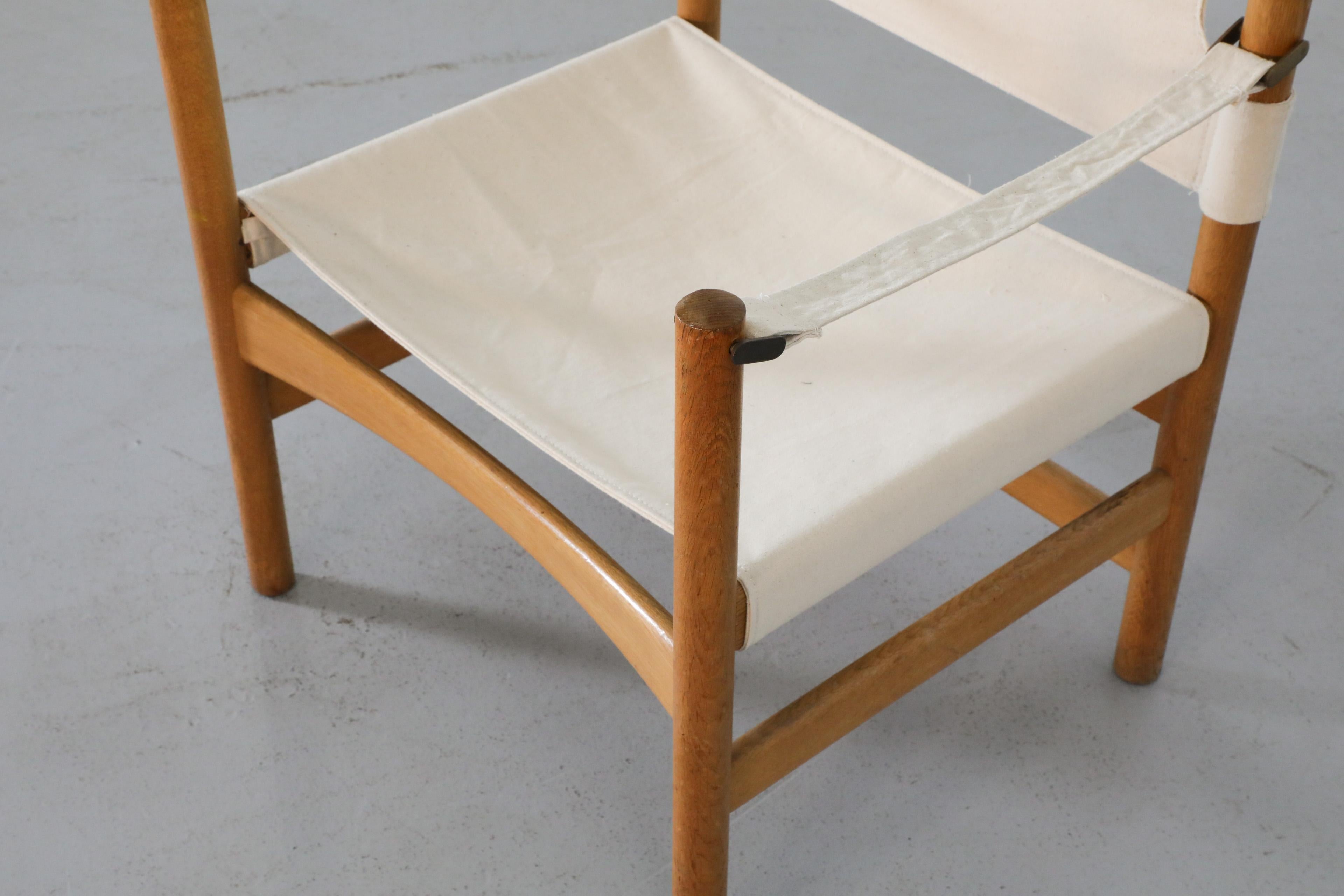 1950's Børge Mogensen #2231 Oak Safari Chair for Fredericia Stolefabrik For Sale 5