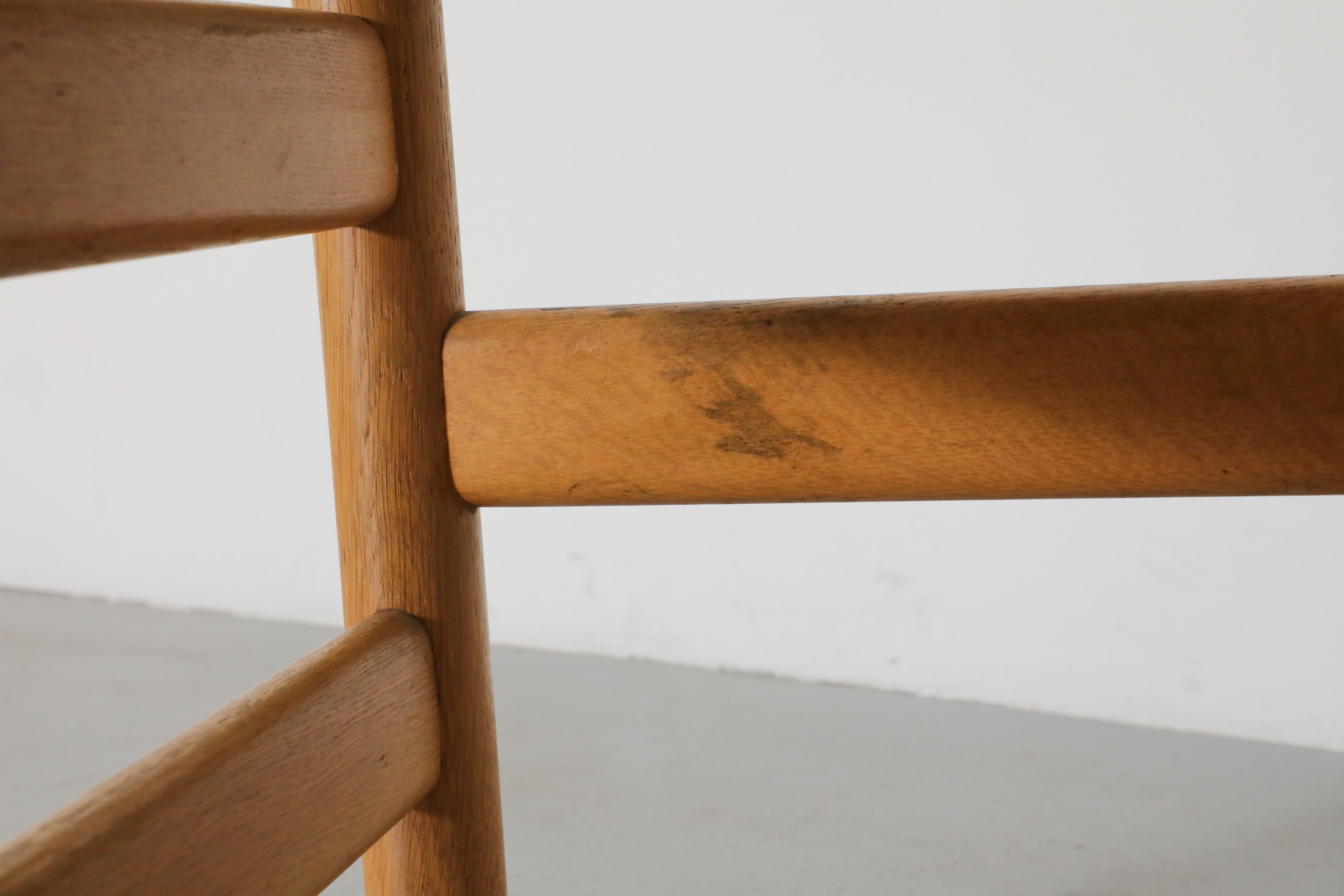1950's Børge Mogensen #2231 Oak Safari Chair for Fredericia Stolefabrik For Sale 10