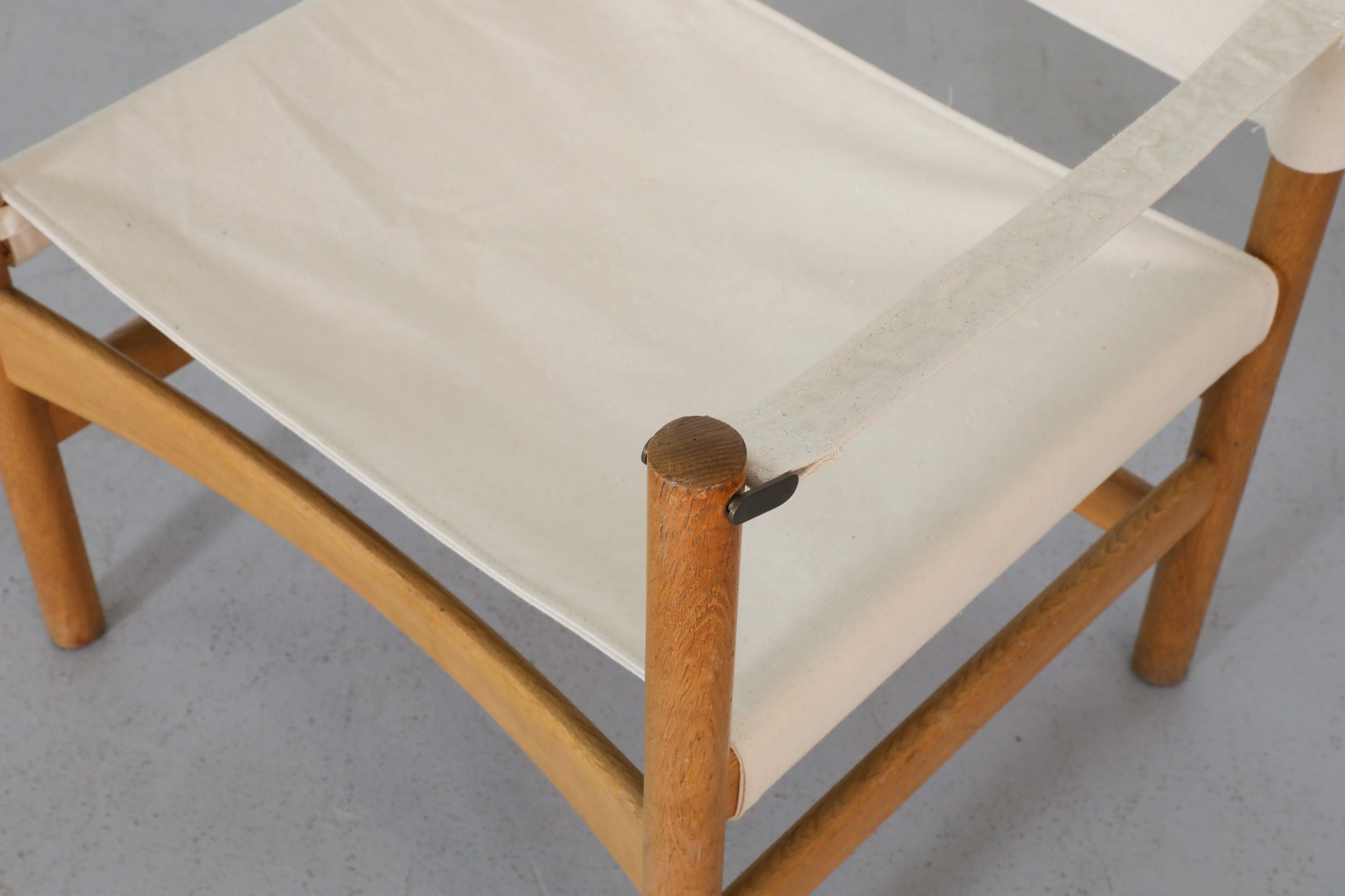1950's Børge Mogensen #2231 Oak Safari Chair for Fredericia Stolefabrik For Sale 11
