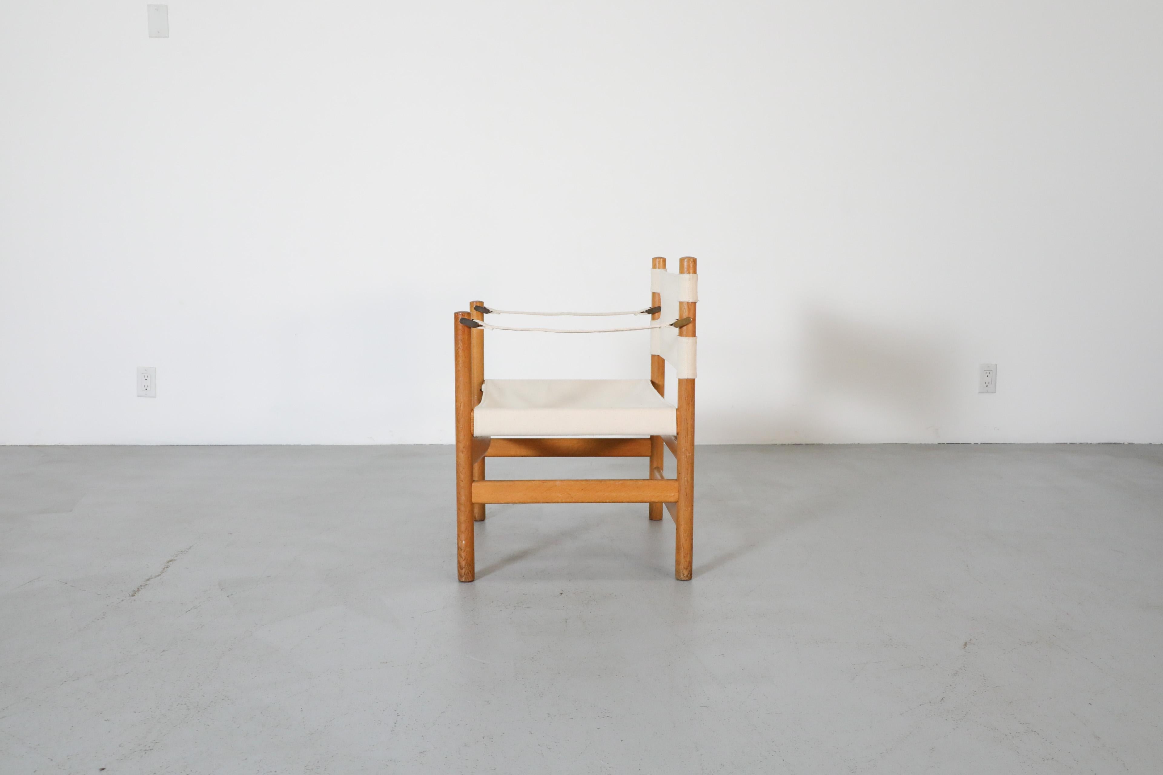Danish 1950's Børge Mogensen #2231 Oak Safari Chair for Fredericia Stolefabrik For Sale