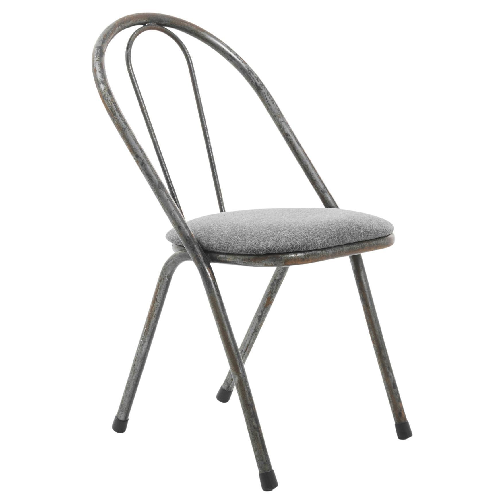 1950s British Metal Chair For Sale