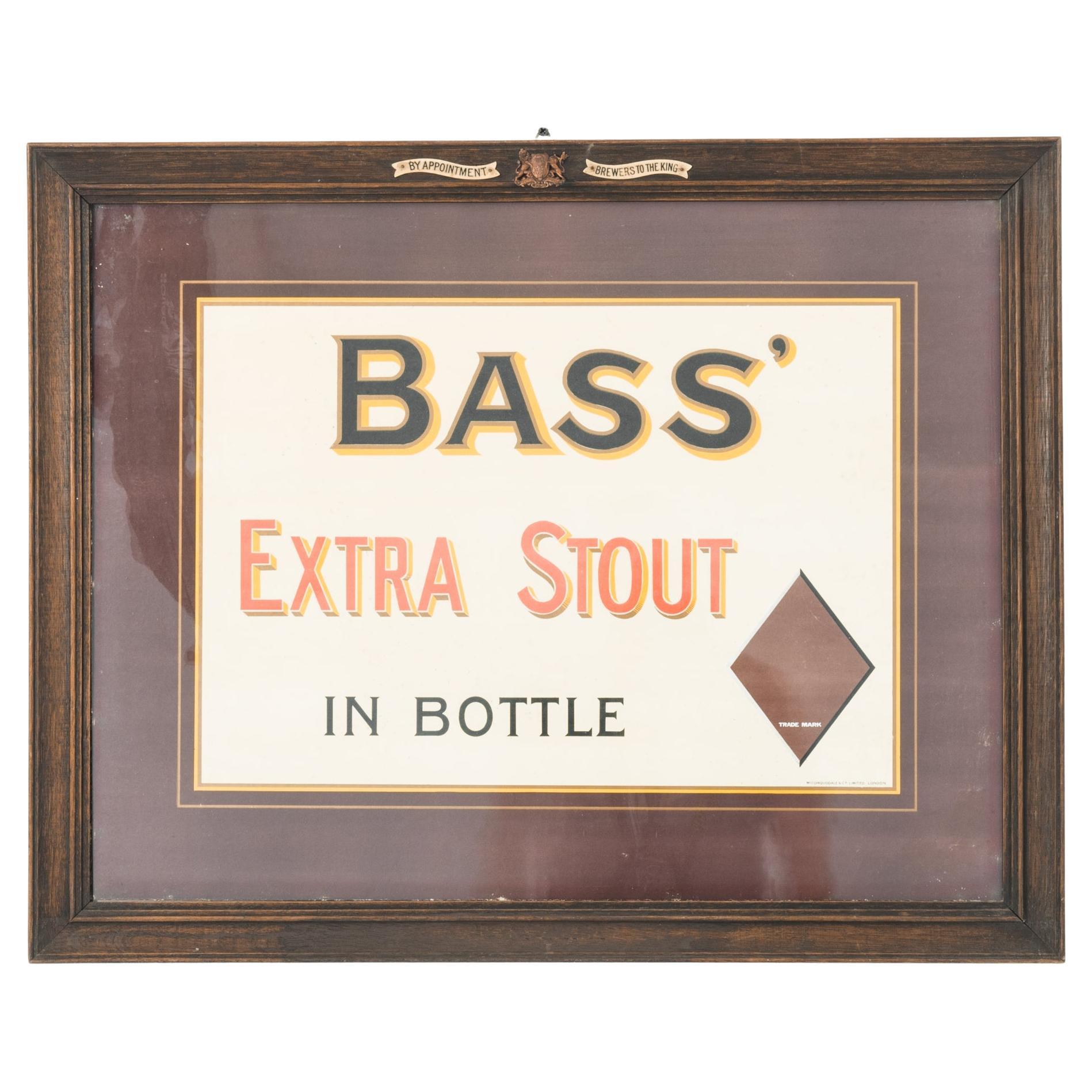 1950s British Sign with Wooden Frame