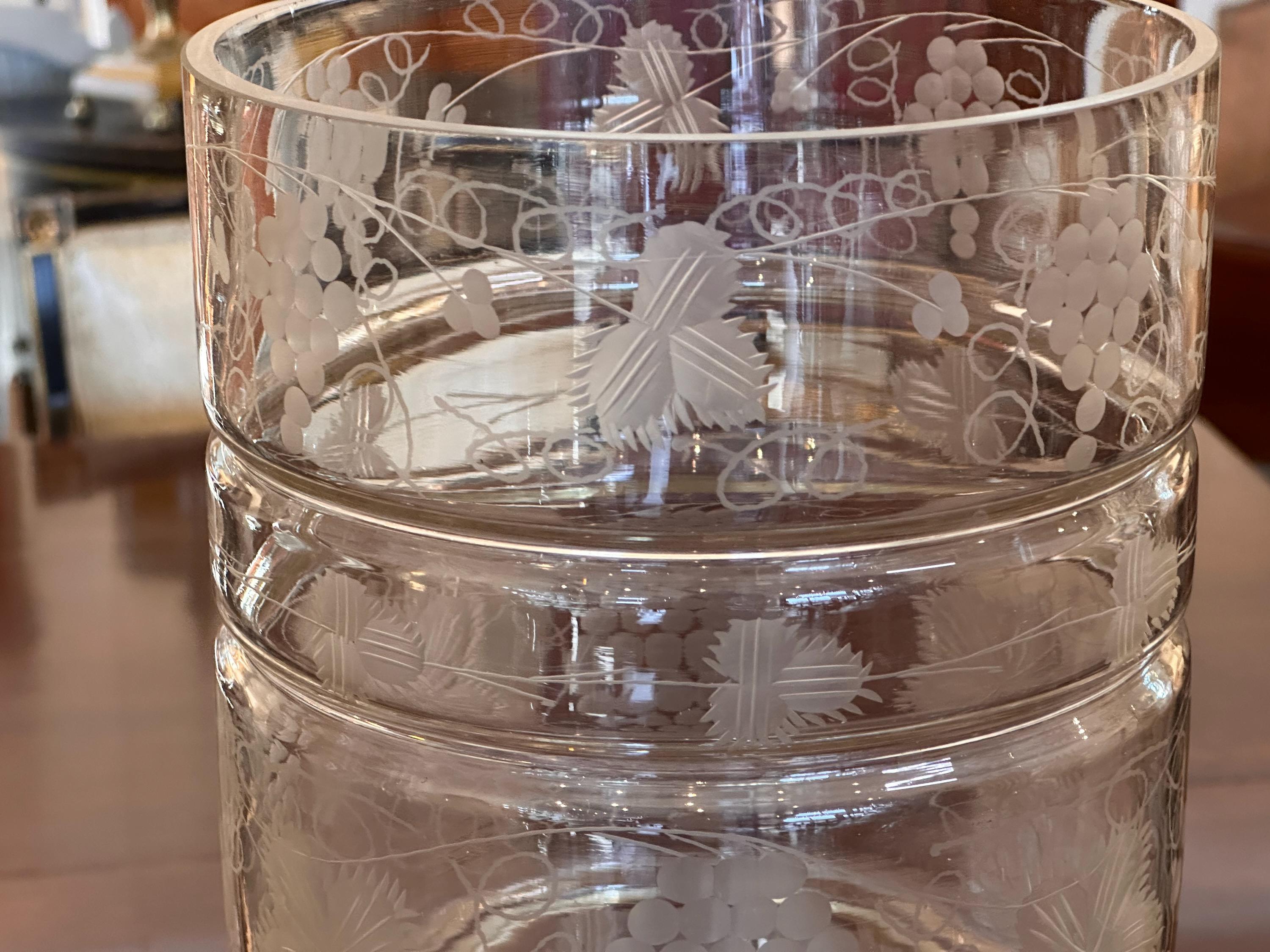 1950s Bronze and Etched Glass Hurricanes - a Pair For Sale 4