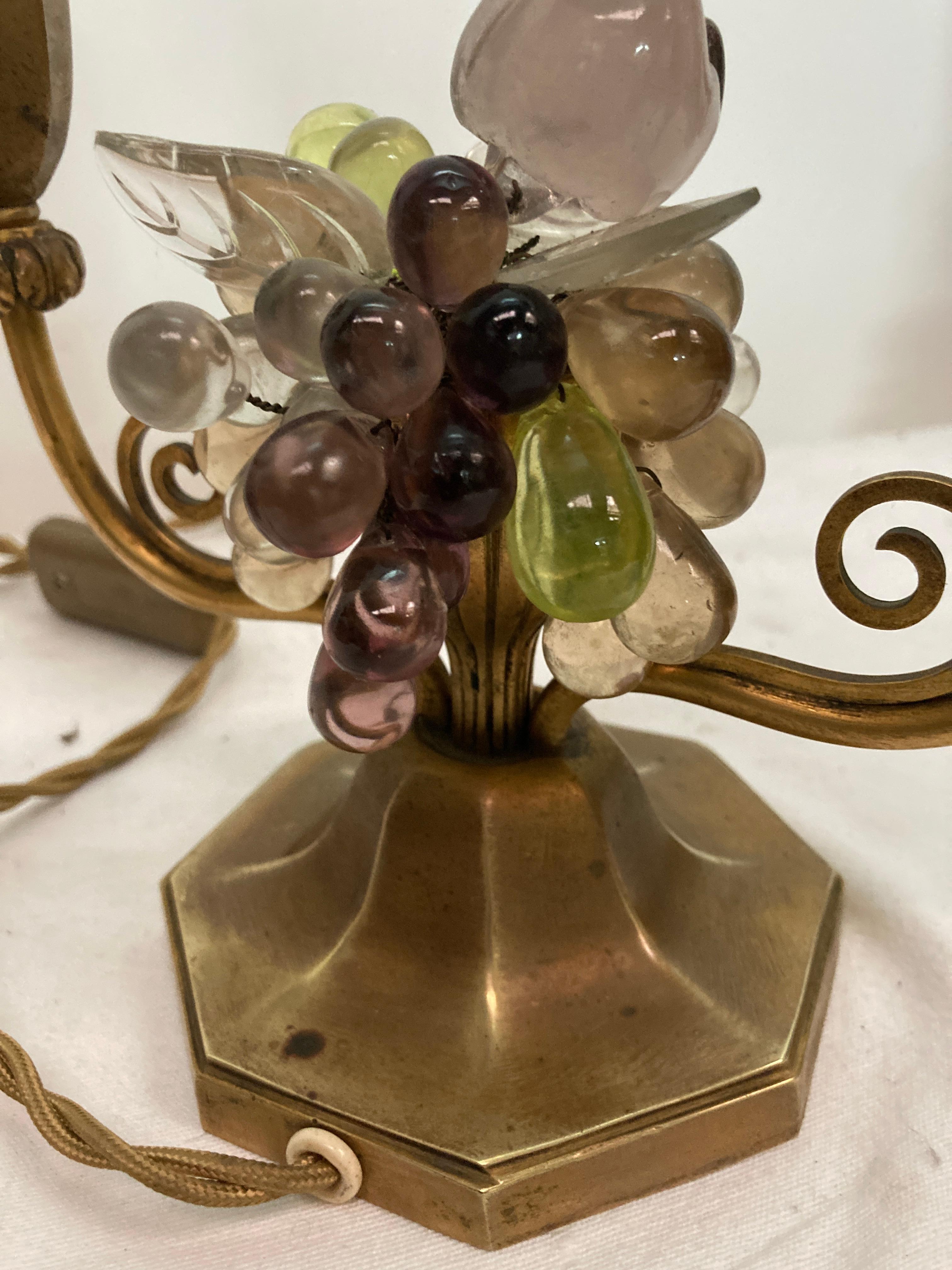 Lampes en bronze et verre des années 1950 attribuées à la Maison Baguès en vente 5