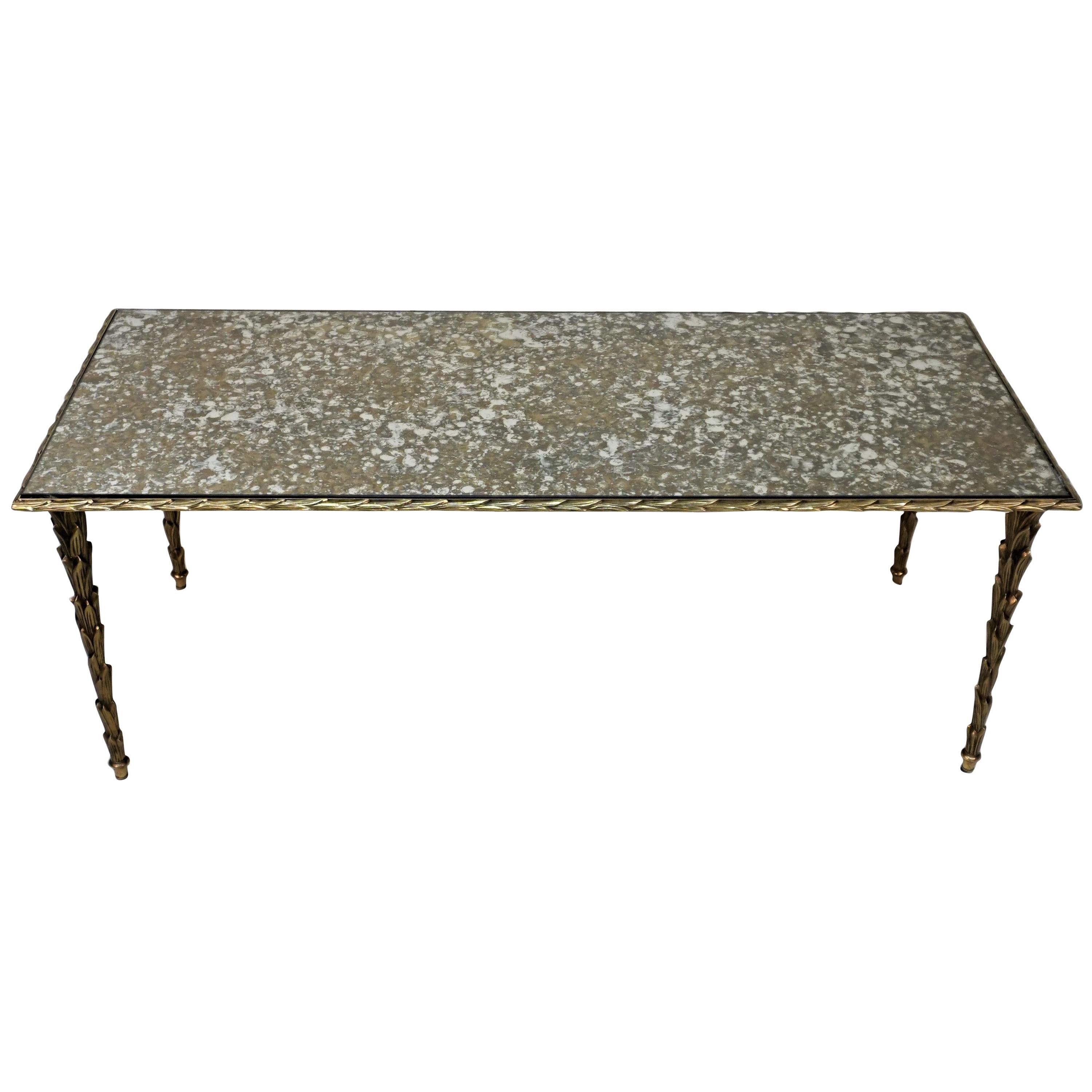 1950s Bronze Coffee Table by Masion Bagues