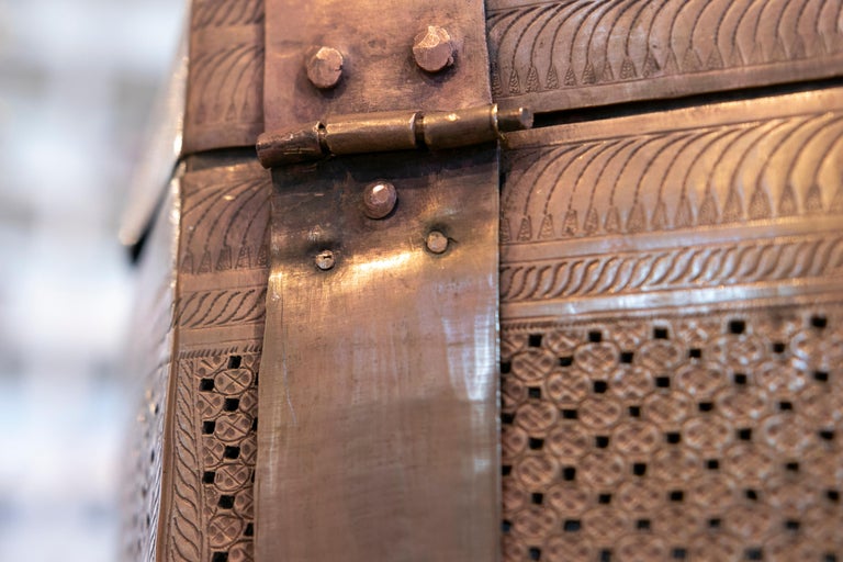 1950s Bronze DieCut Box with Lion Claw Stands For Sale at 1stDibs