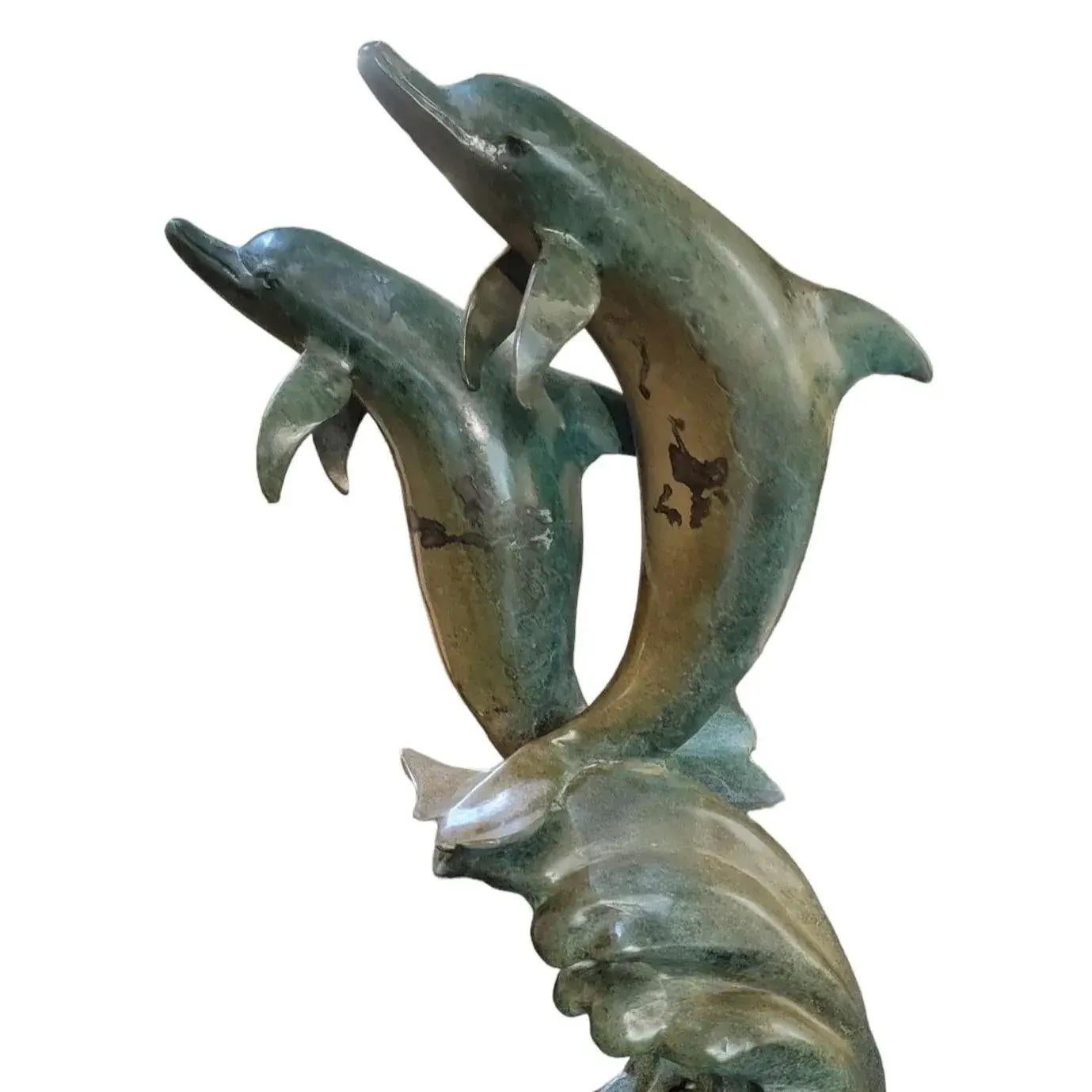 Estatua de Delfín de Bronce para Jardín de los años 50 en Bueno estado para la venta en Pasadena, CA