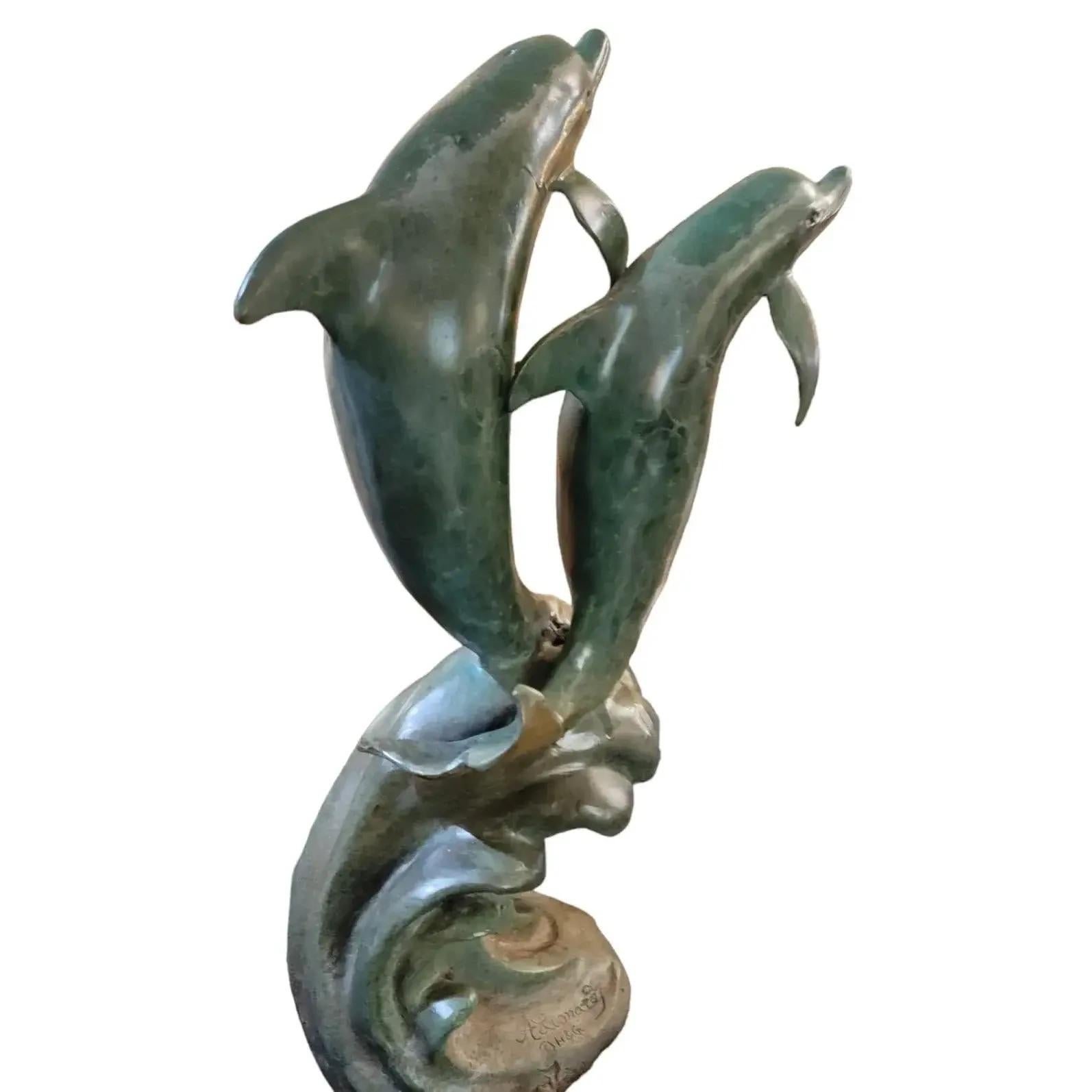 Estatua de Delfín de Bronce para Jardín de los años 50 en venta 1