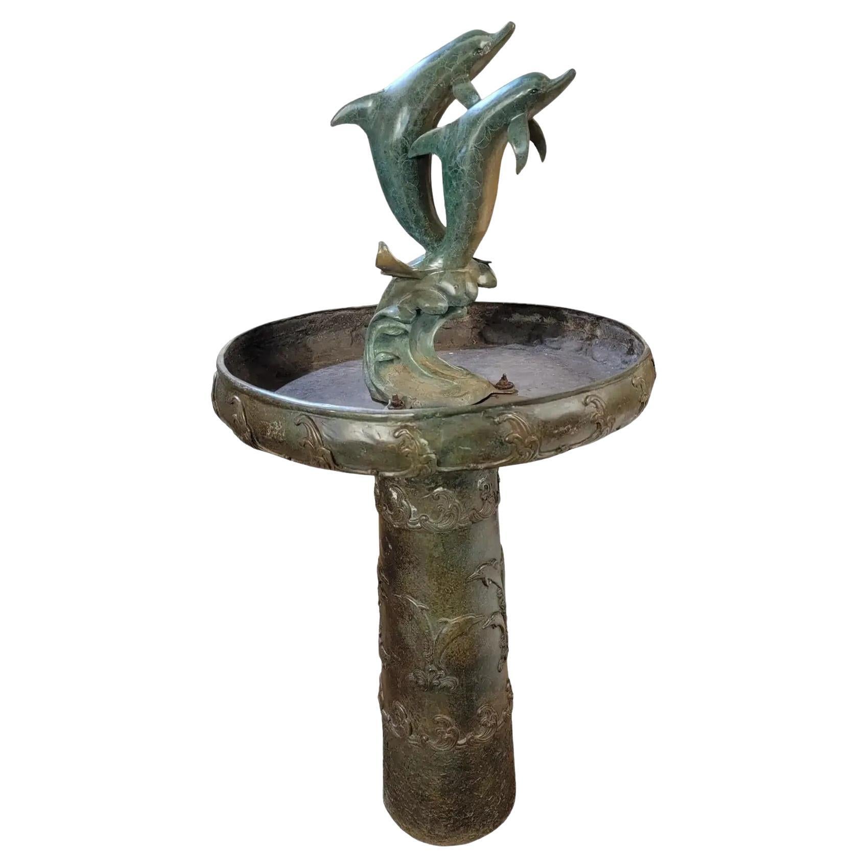 Estatua de Delfín de Bronce para Jardín de los años 50