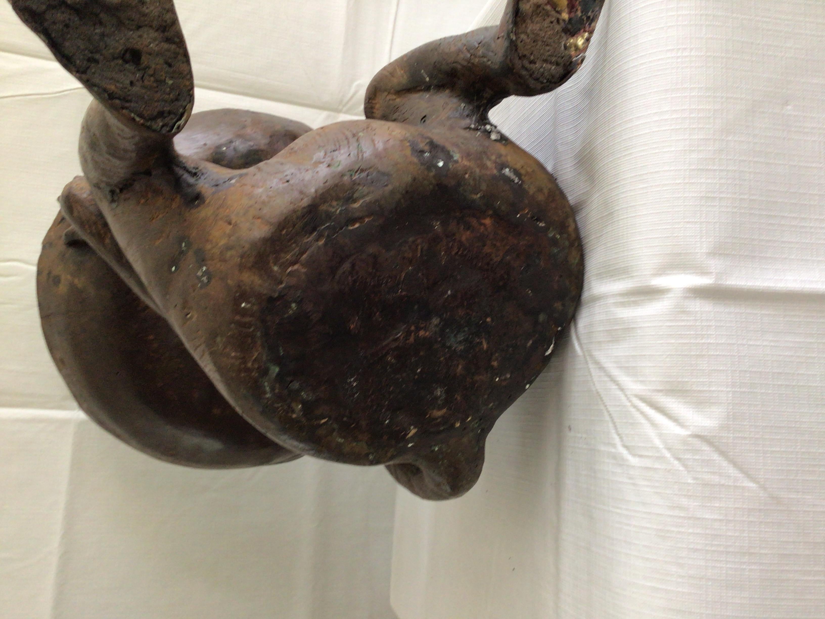 Ciotola a forma di scimmia in bronzo del 1950 in vendita 7