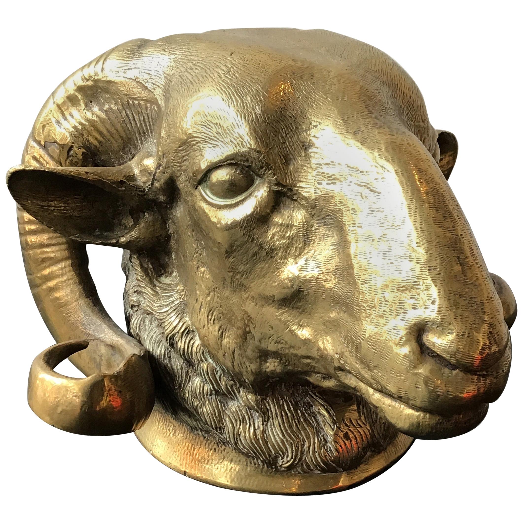 Bronze Ram's Head at 1stDibs