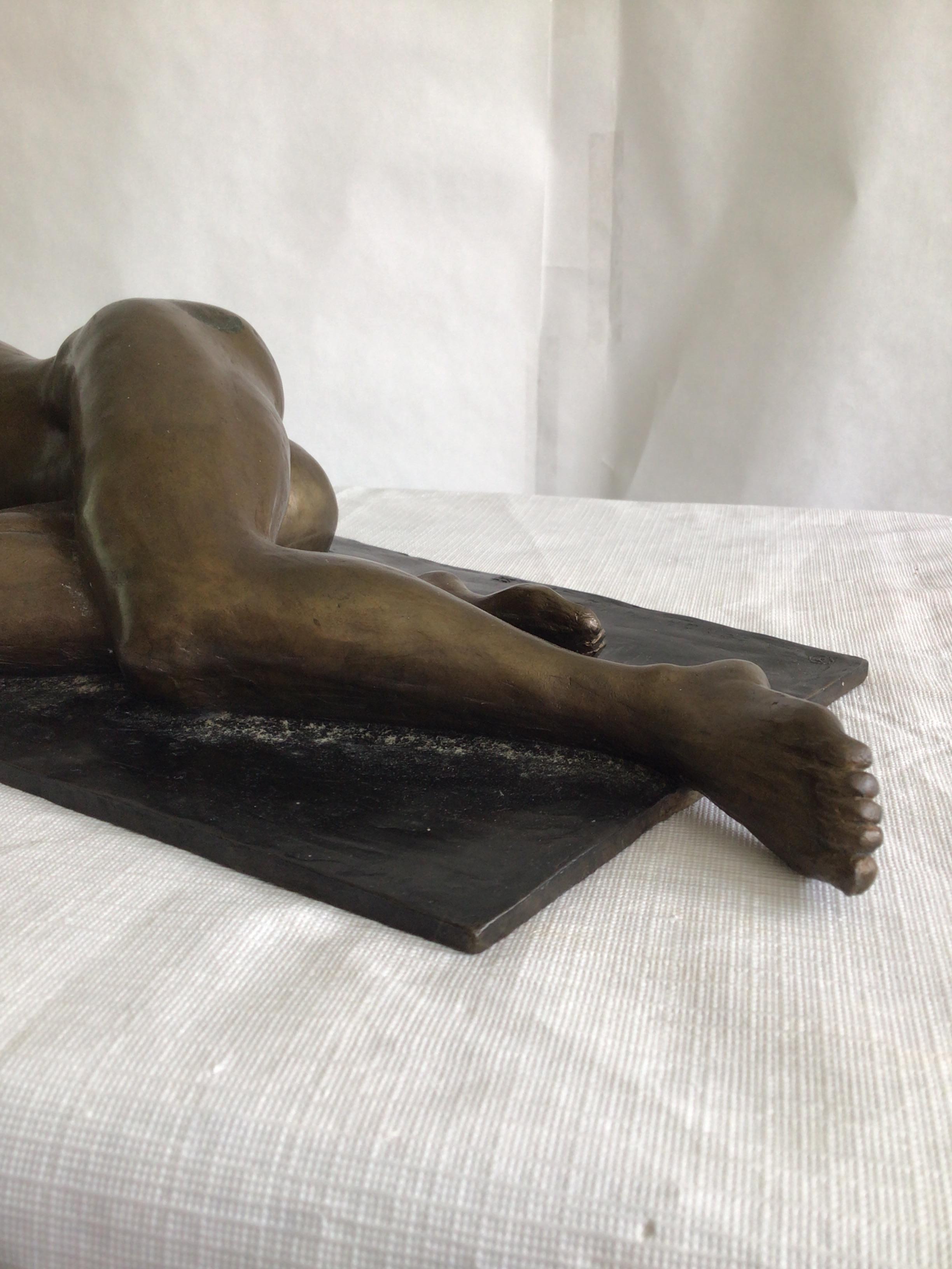 Mid-20th Century 1950s Bronze Sculpture Of A Nude Woman For Sale