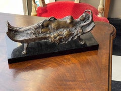 1950s Bronze Sculpture of Reclining Nude