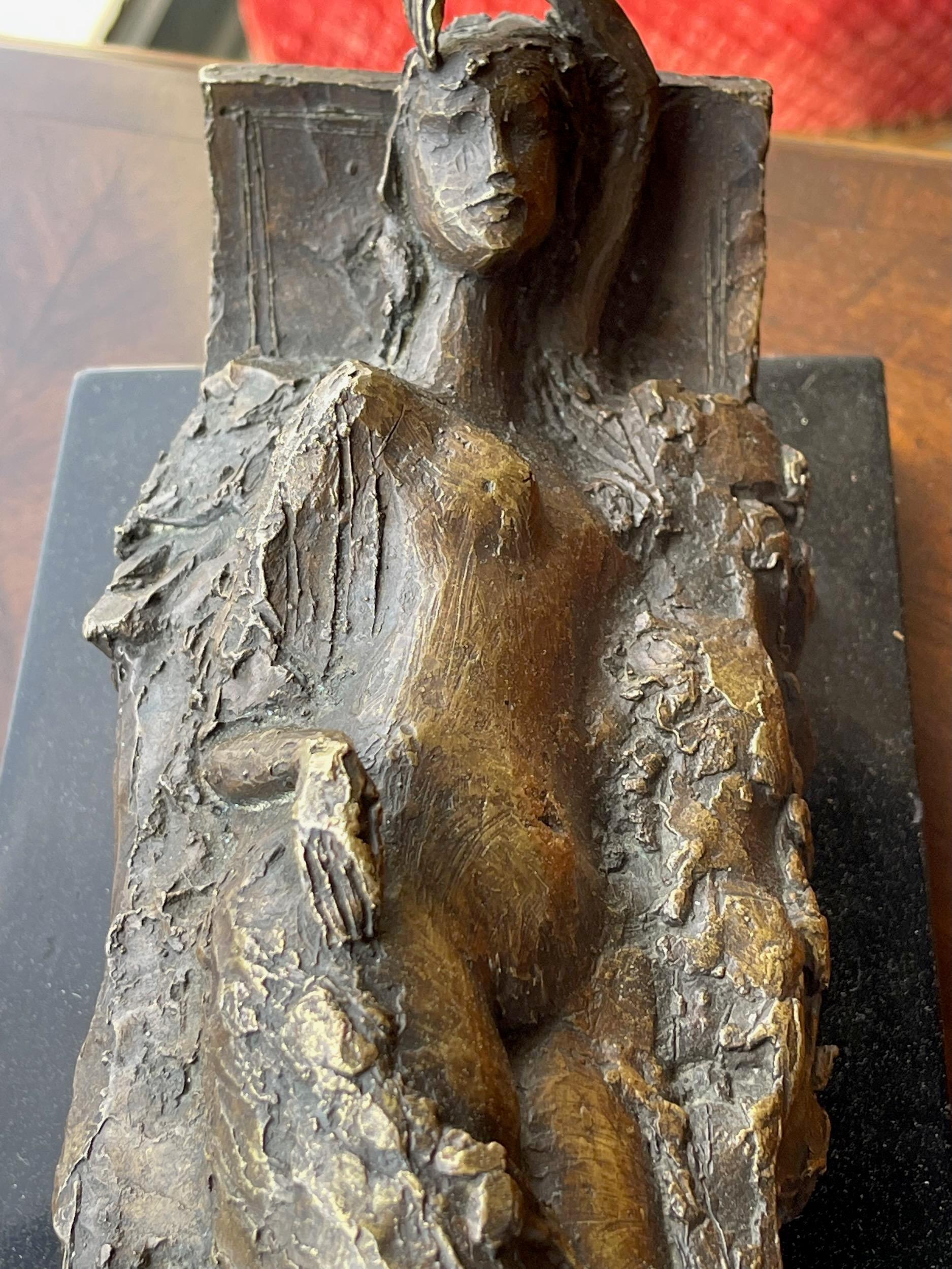 1950s Bronze Sculpture of Reclining Nude In Good Condition For Sale In Charlottesville, VA