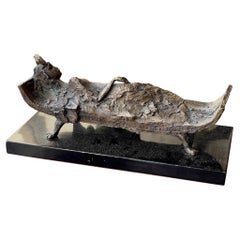 1950s Bronze Sculpture of Reclining Nude