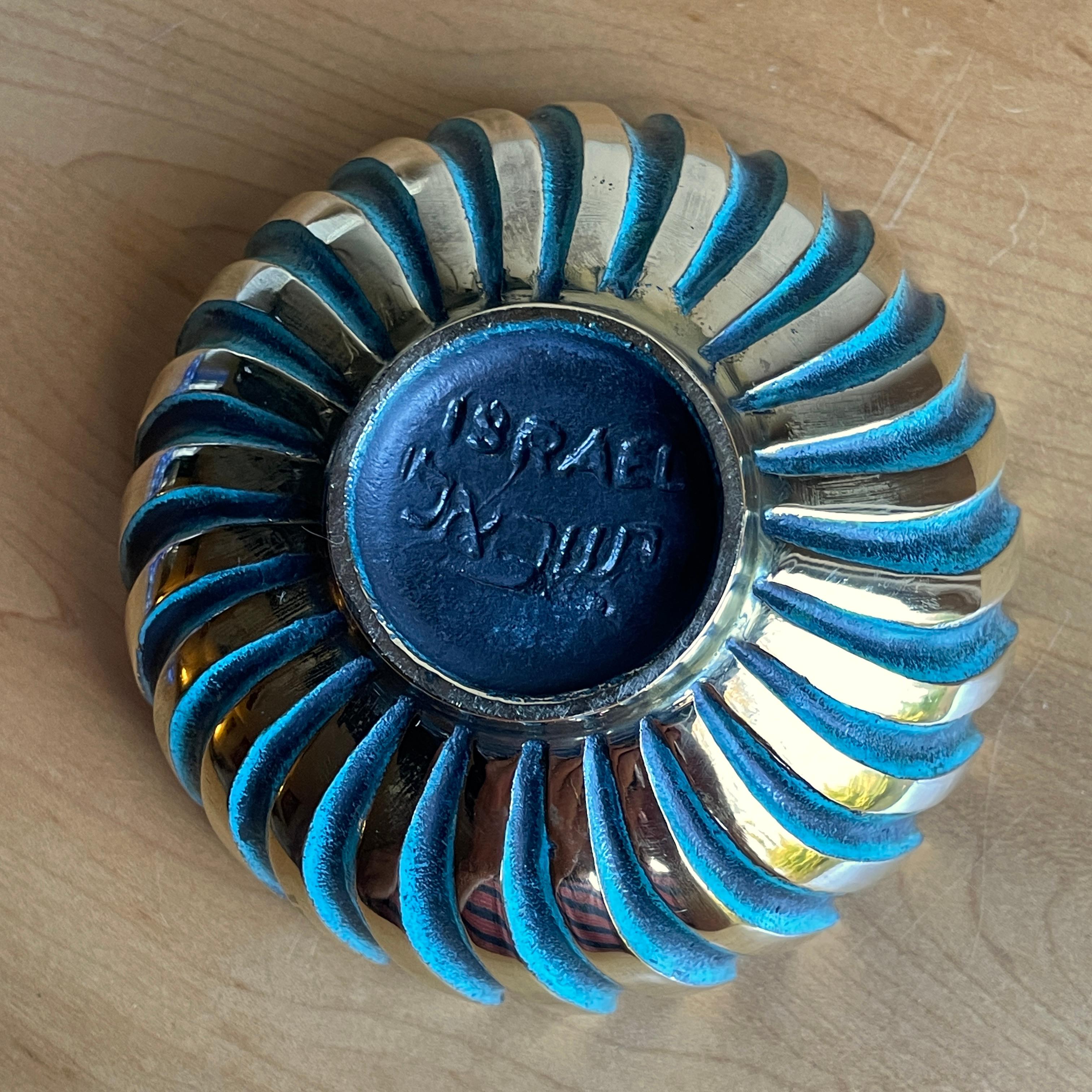 1950s Bronce Sólido Fundido Tazón Remolino Cenicero Cigarrillo Fiesta Tazón Candy Dish en venta 4