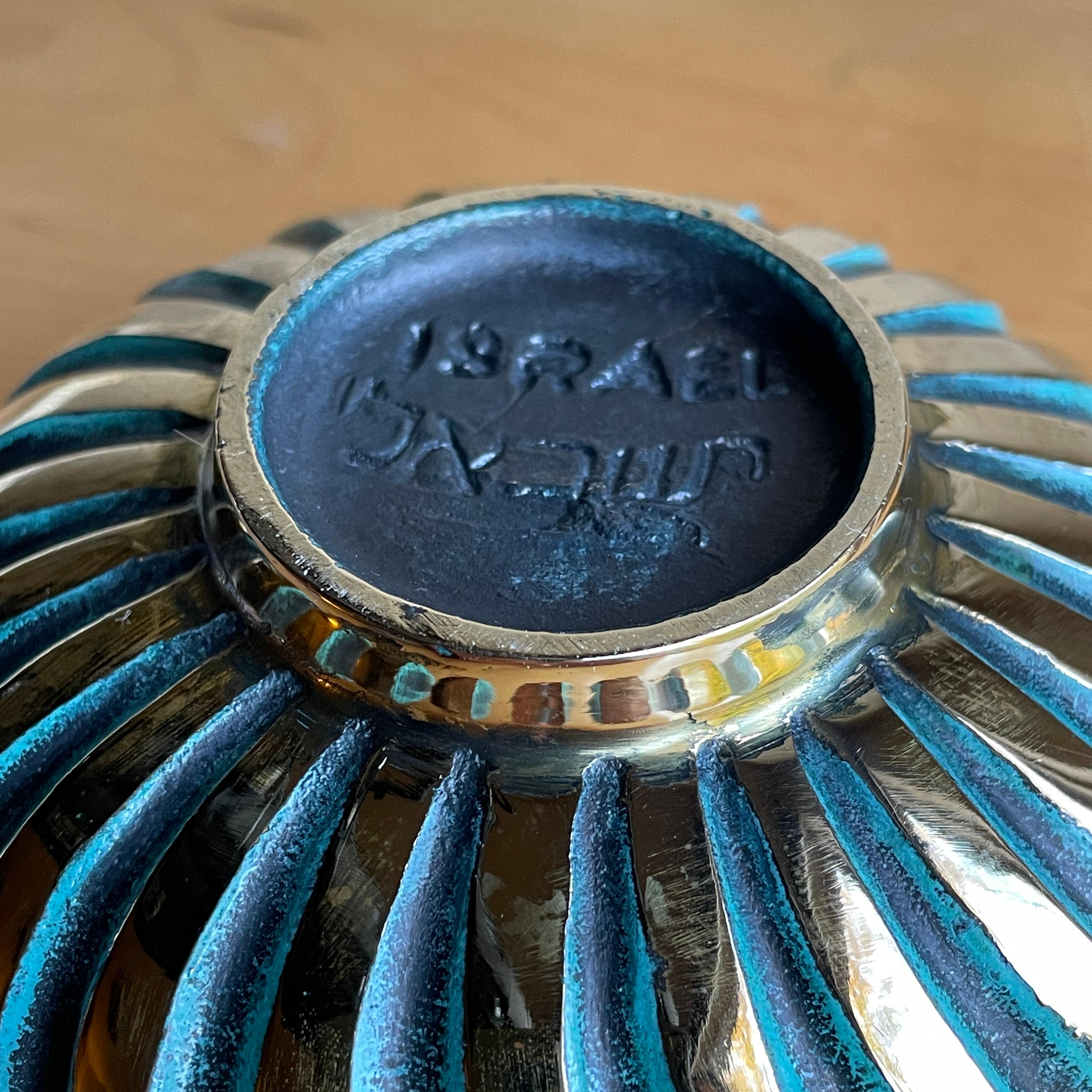 1950s Bronce Sólido Fundido Tazón Remolino Cenicero Cigarrillo Fiesta Tazón Candy Dish en venta 5