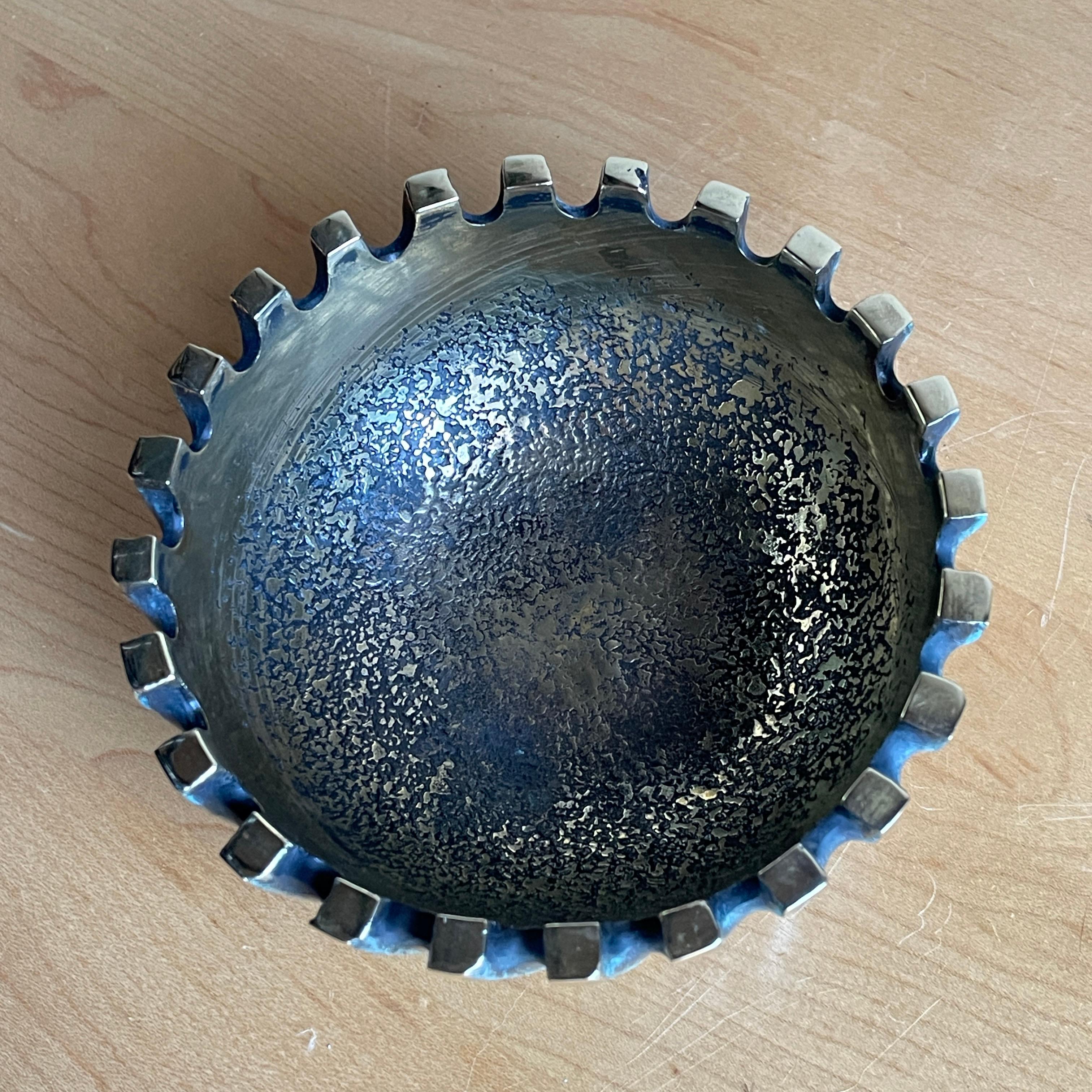 1950s Bronce Sólido Fundido Tazón Remolino Cenicero Cigarrillo Fiesta Tazón Candy Dish Vaciado en venta