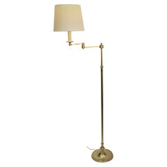 1950's Bronze Swing Arm Adjustable Height Floor Lamp by Bagues
