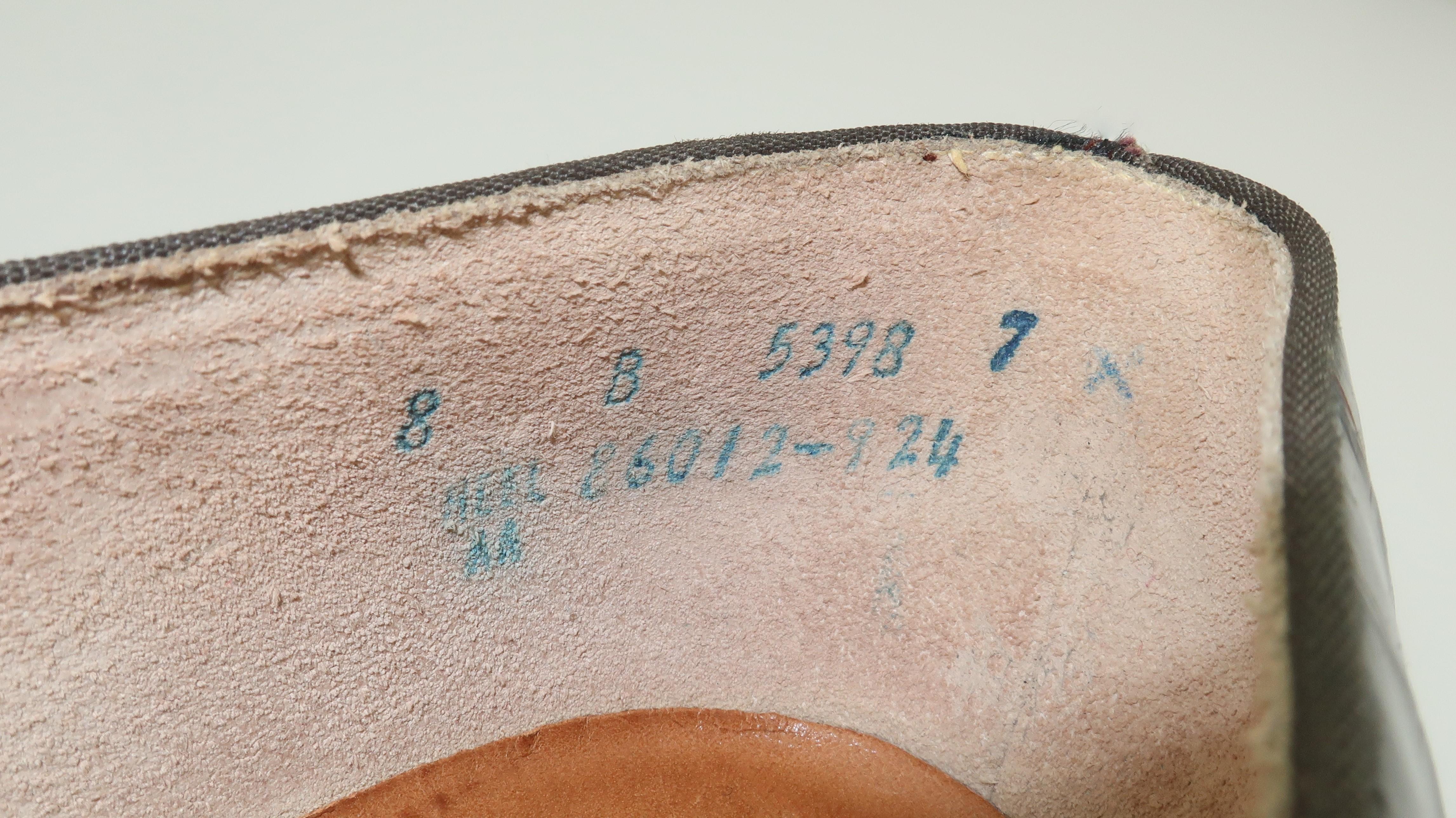 1950’s Brown Alligator Stiletto Shoes Sz 8 B 5