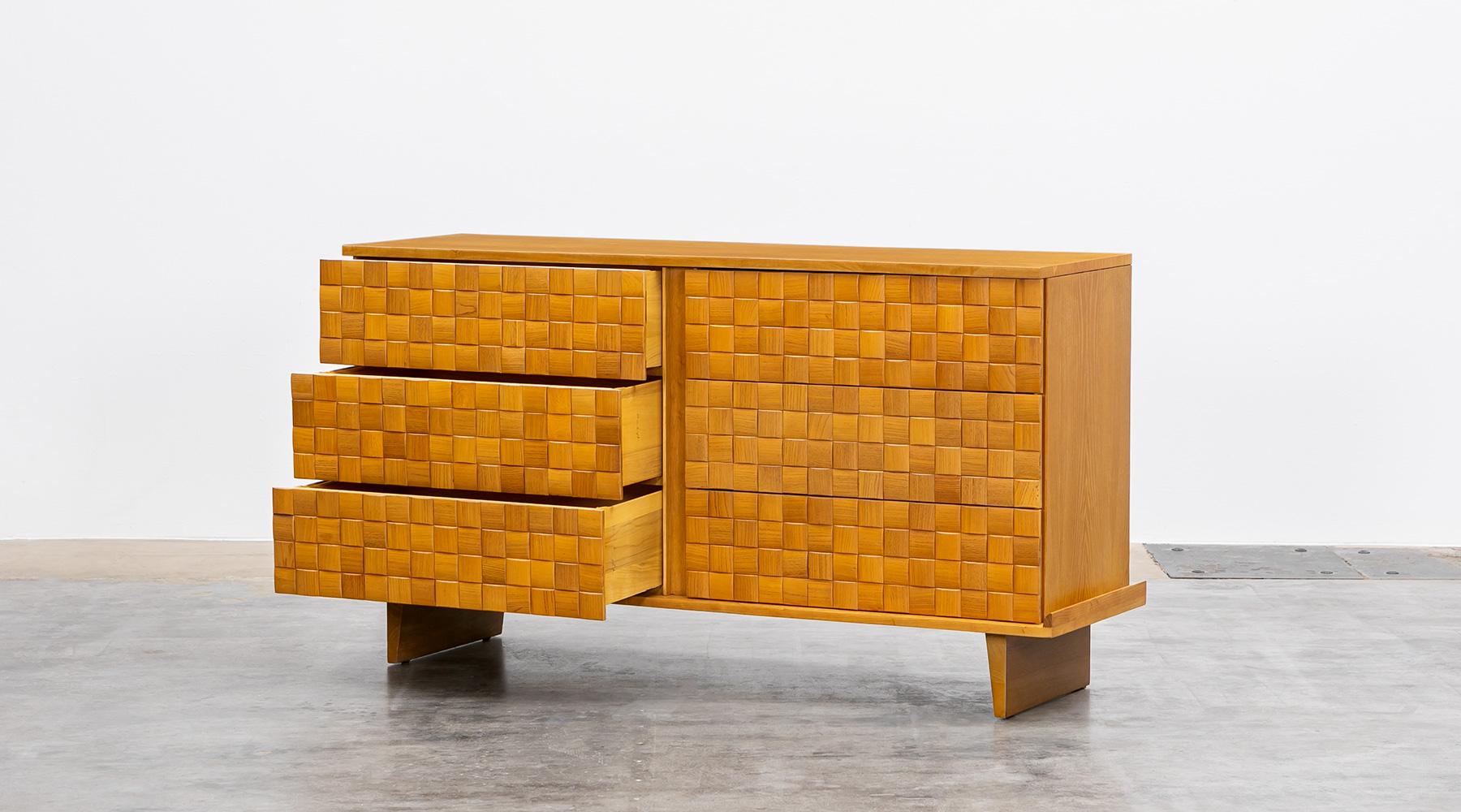 Mid-Century Modern 1950s Brown Ash Cabinet by Paul Laszlo 'd' For Sale