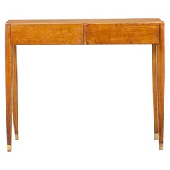 1950s Brown Ash Side Table by Gio Ponti