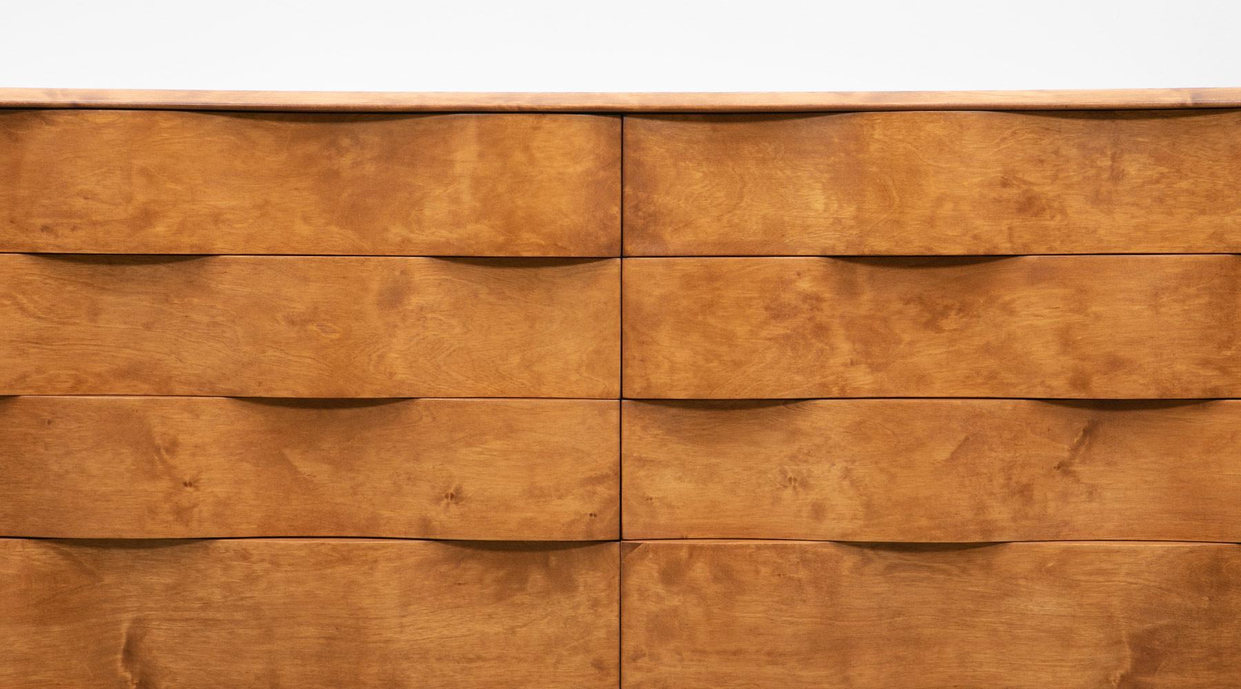 Danish 1950s Brown Birch Cabinet by Edmund Spence