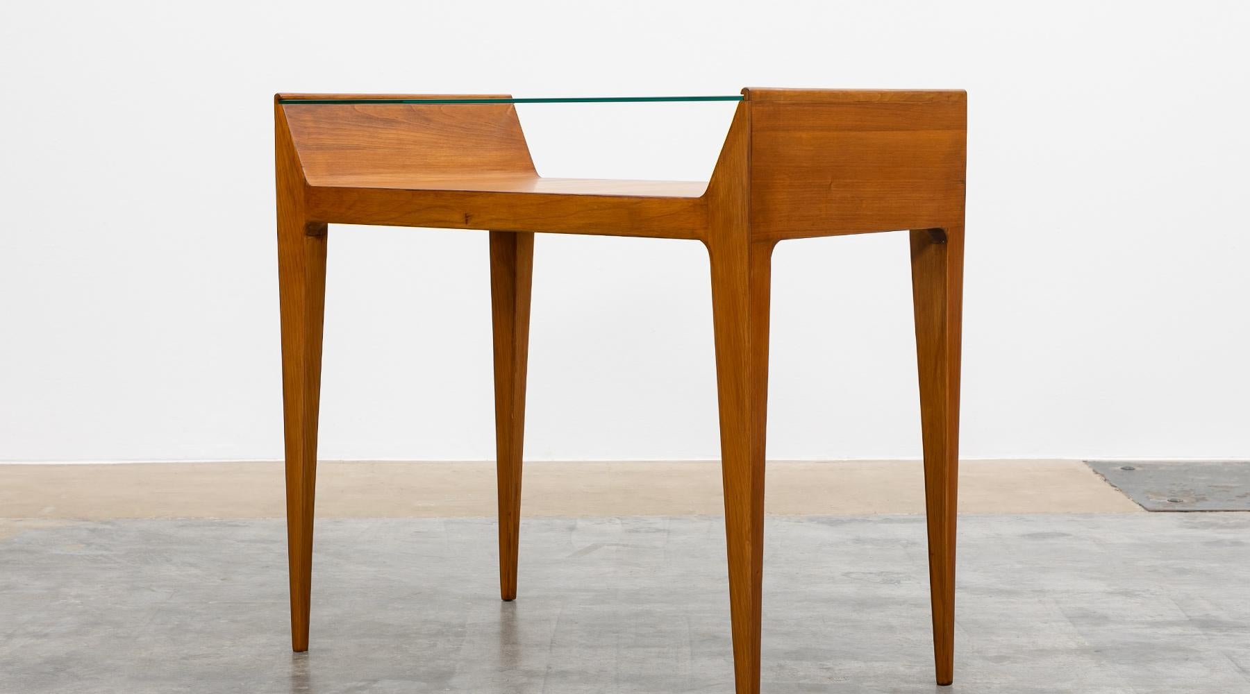 1950s Brown Cherrywood Console by Gio Ponti 'a' For Sale 3