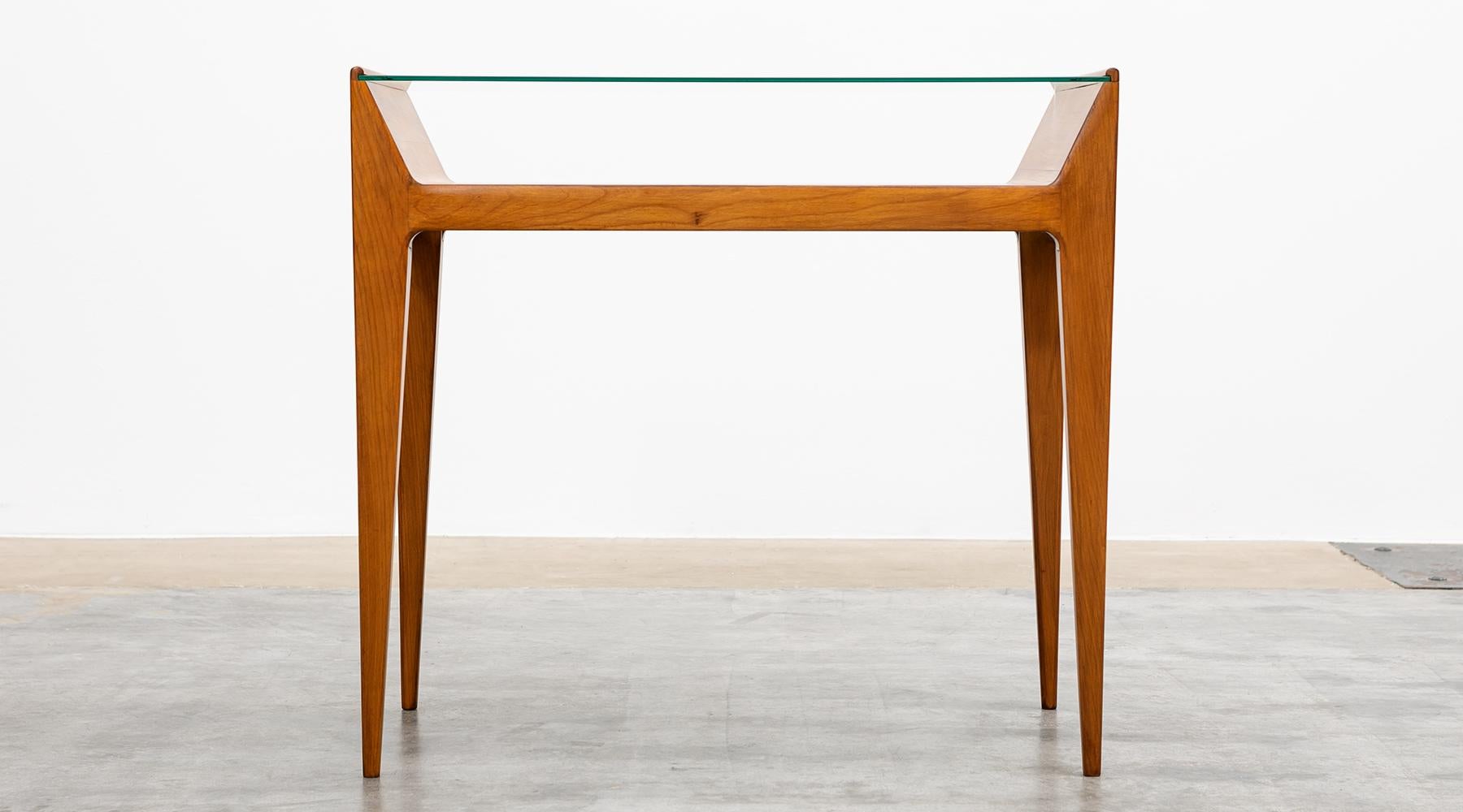 1950s Brown Cherrywood Console by Gio Ponti 'a' In Good Condition For Sale In Frankfurt, Hessen, DE