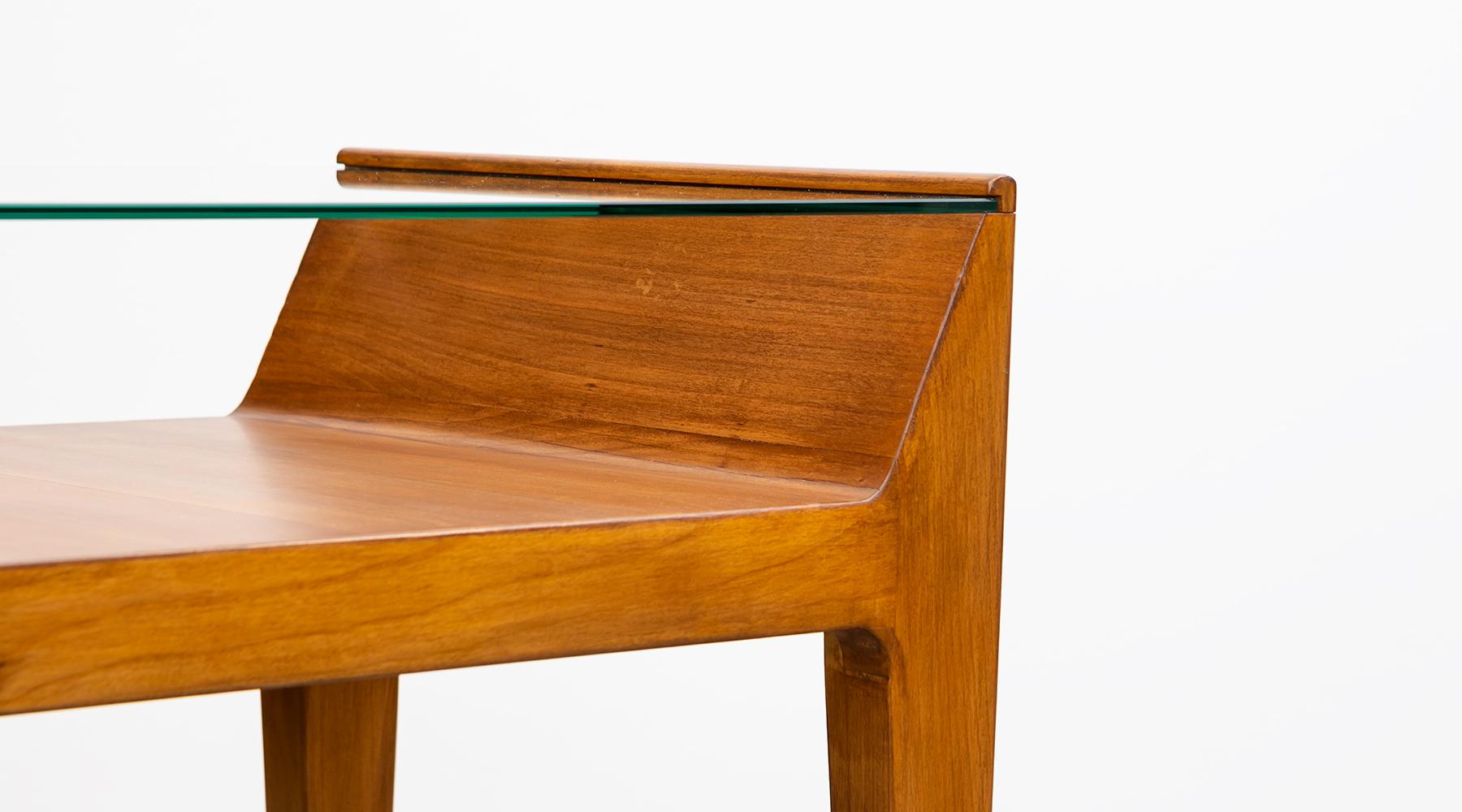 Mid-20th Century 1950s Brown Cherrywood Console by Gio Ponti 'a' For Sale