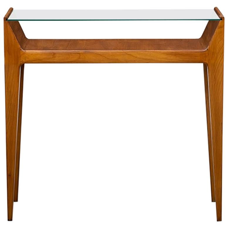 1950s Brown Cherrywood Console by Gio Ponti 'a'