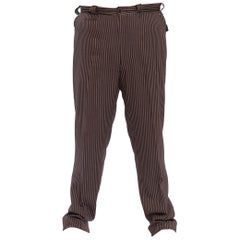 1950S Brown & Grey Wool/Cotton Rare Men's H Bar C Victorian Gunslinger Western