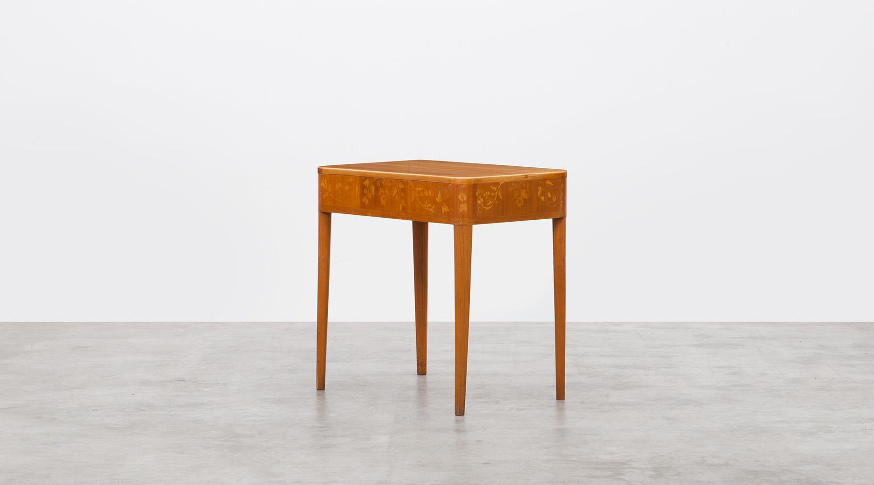 Swedish 1950s brown mahogany Side Table by Carl Malmsten For Sale