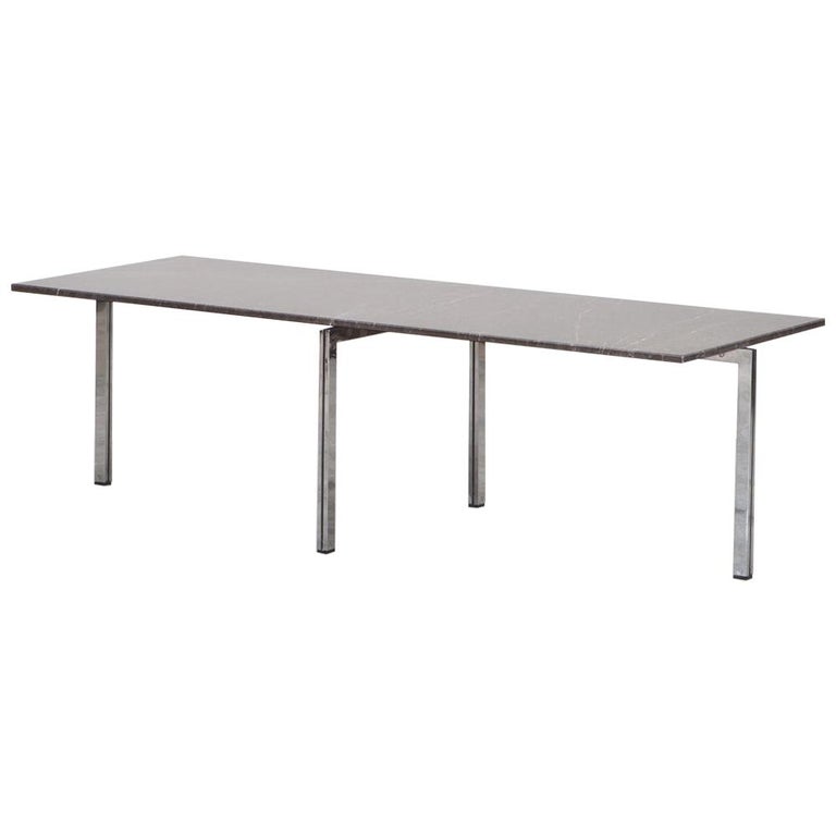 1950s Brown Marble Sofa Table by Hans Kaufeld at 1stDibs